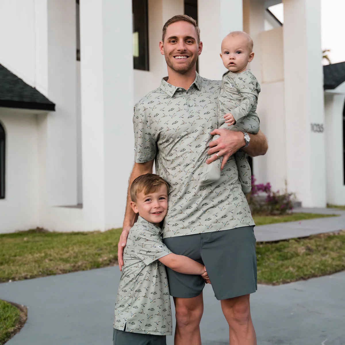 [Burlebo]Youth - Performance Polo - Flying Ducks Green