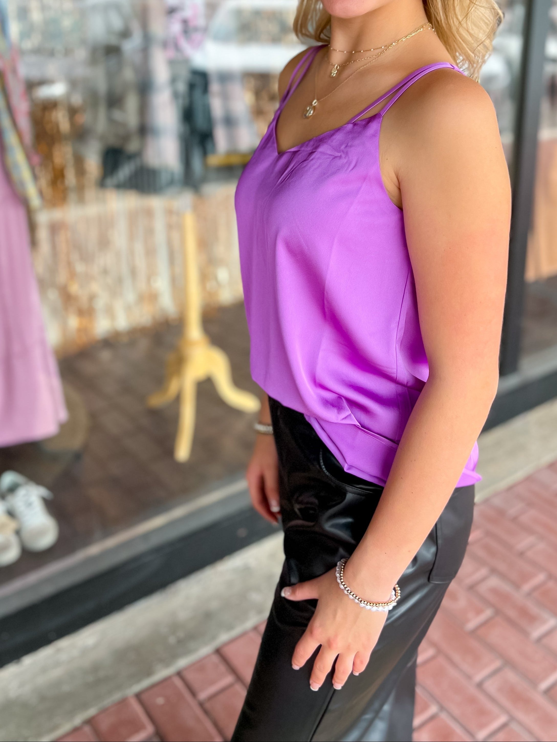 Lovely Feeling Cami Top-Orchid