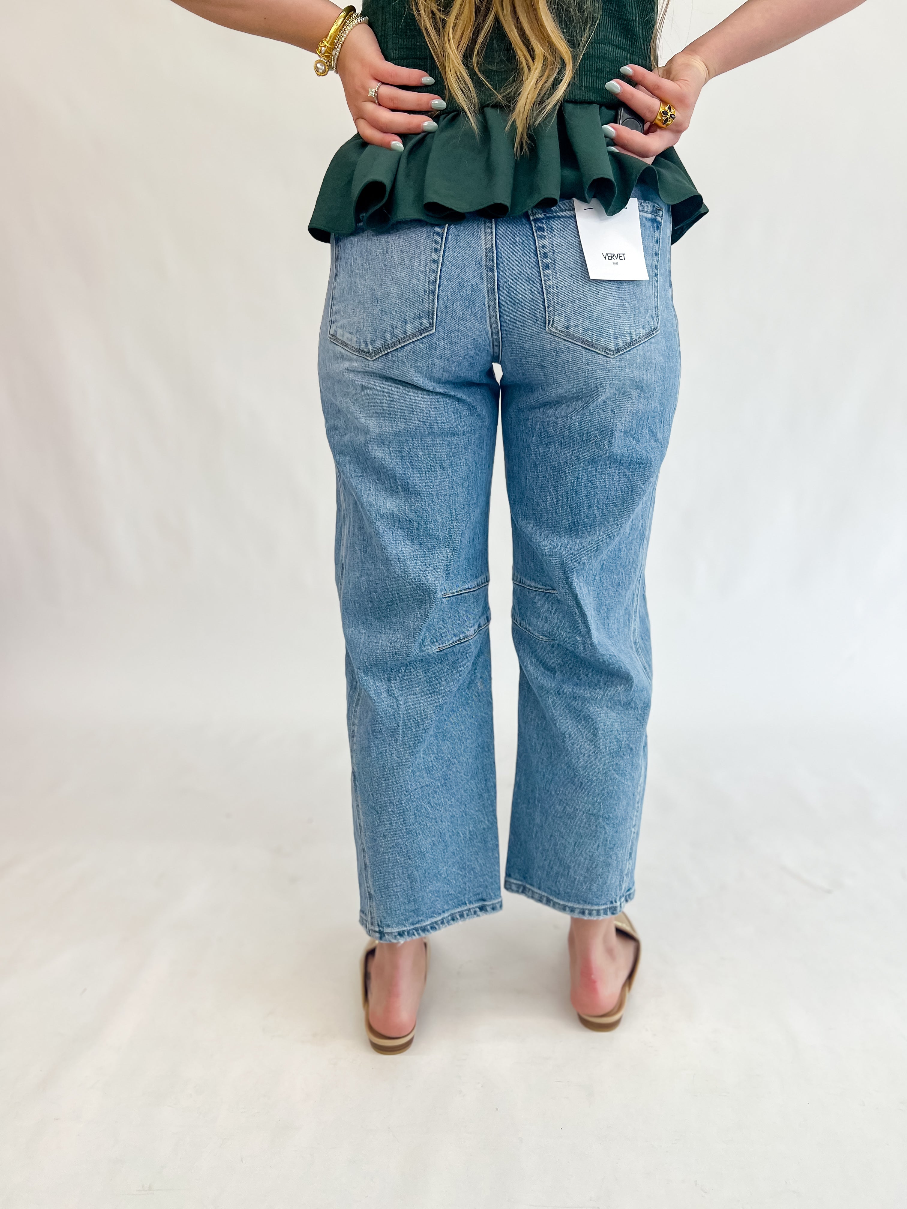 Far Out High Rise Barrel Jeans