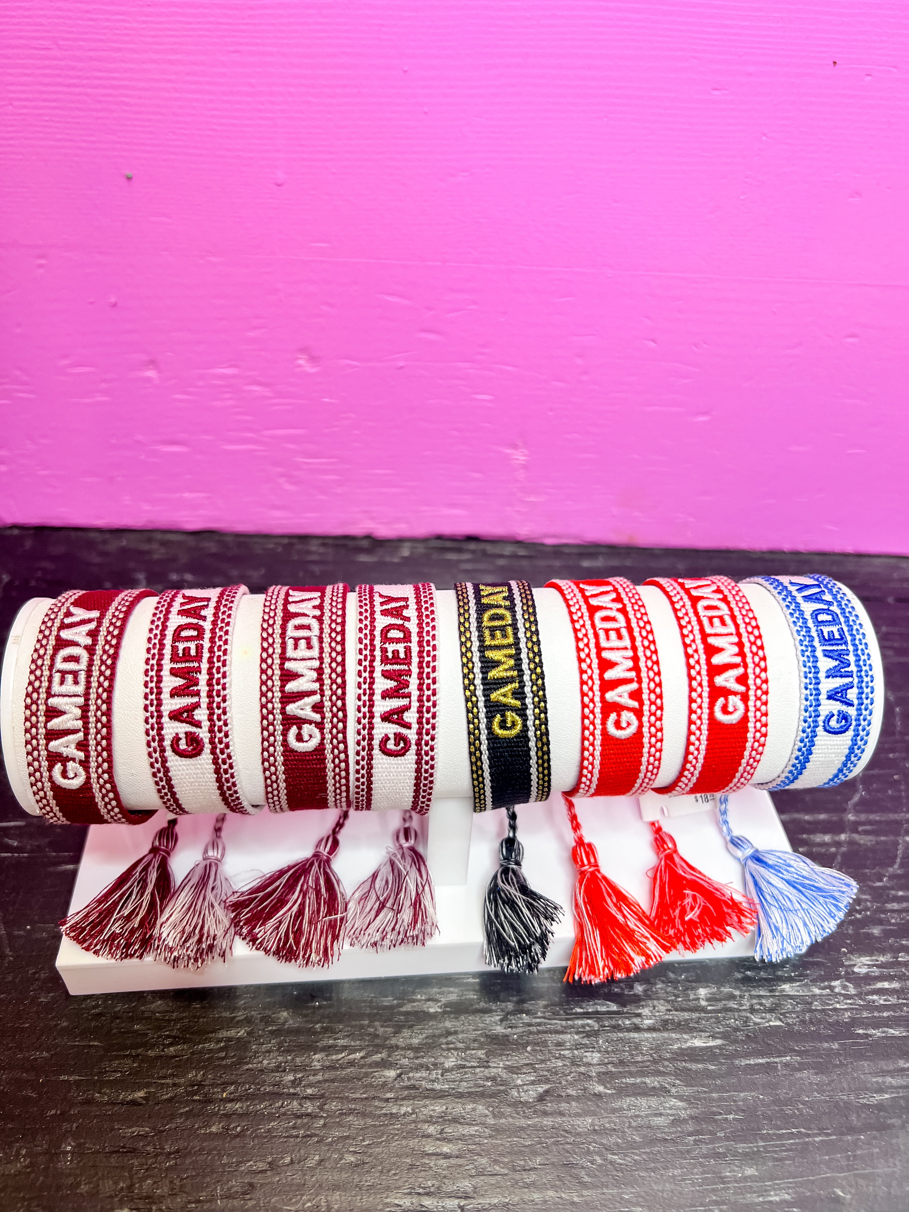 Game Day Embroidered Bracelets