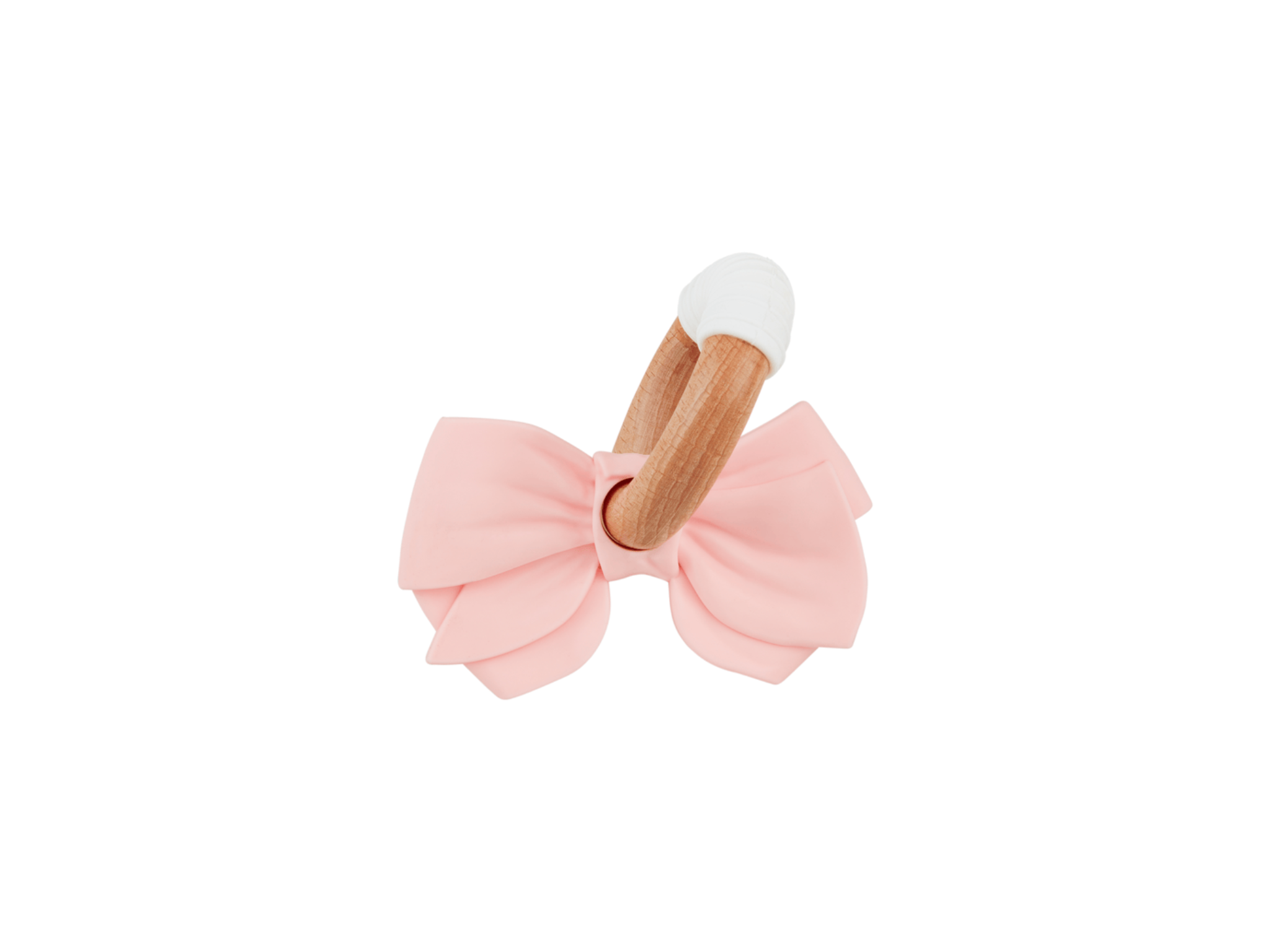 [Mud Pie] Pink Bow Silicone Ring Teether