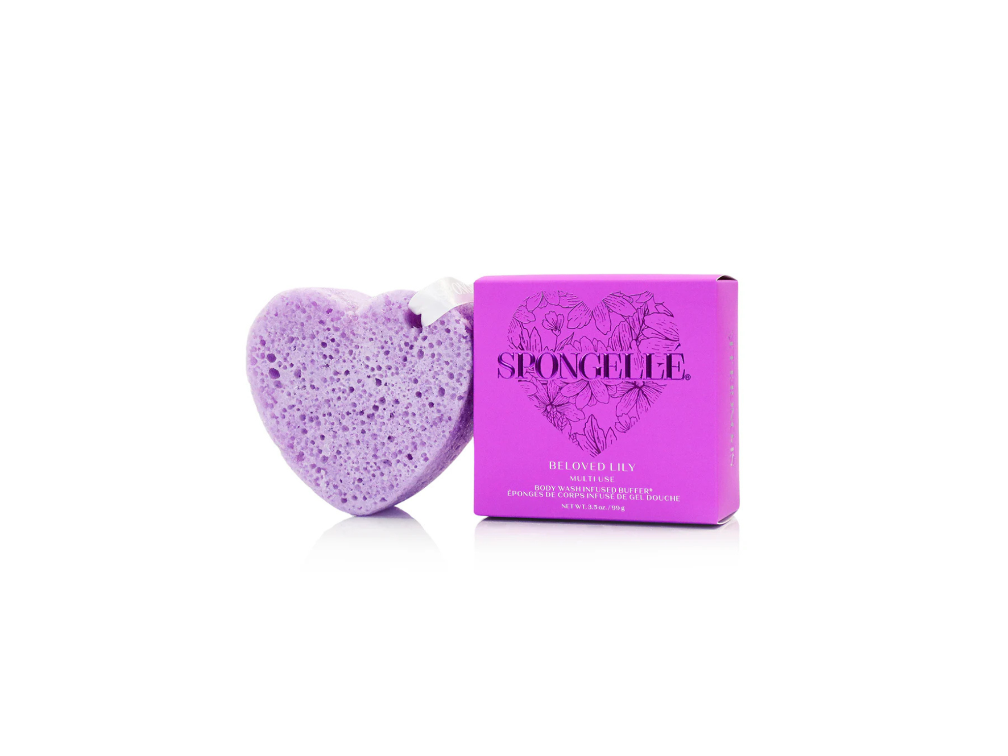 Heart Shaped Body Wash Infused Buffer - Beloved Lily