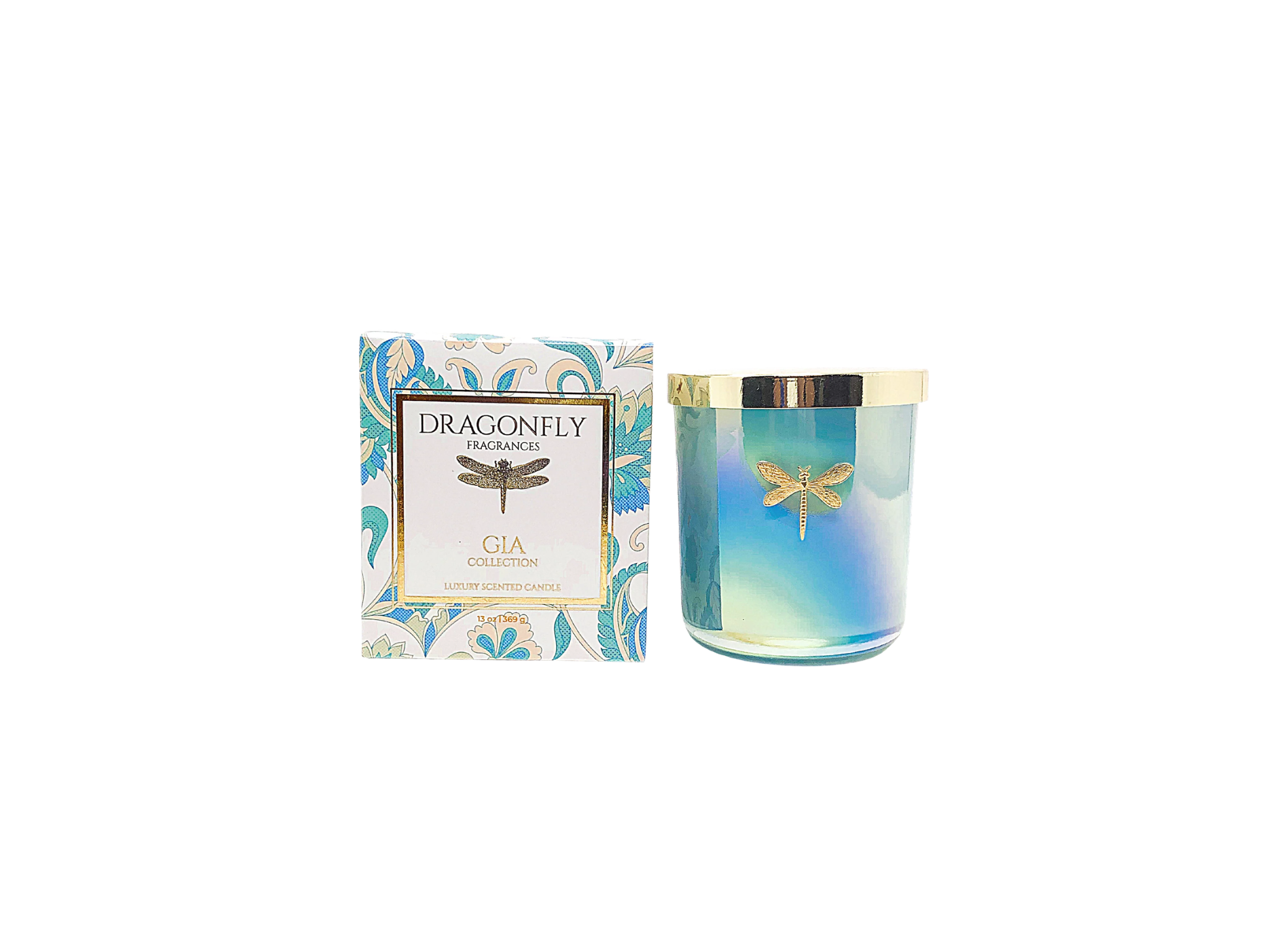 Gia Candle - Iridescent Aqua : Coastal Orchard