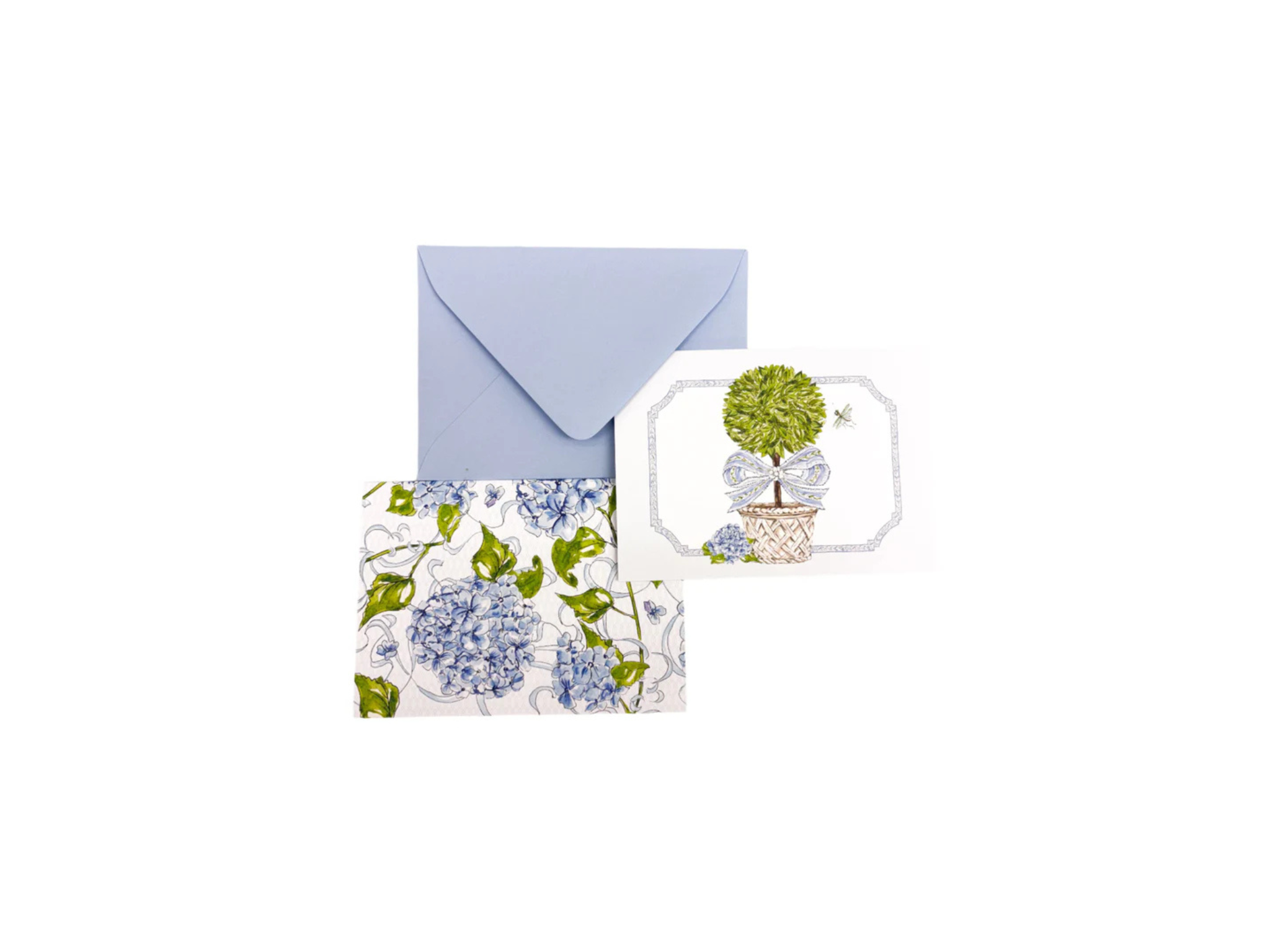 Garden Party Topiary with Blue Bow Petite Note Combo