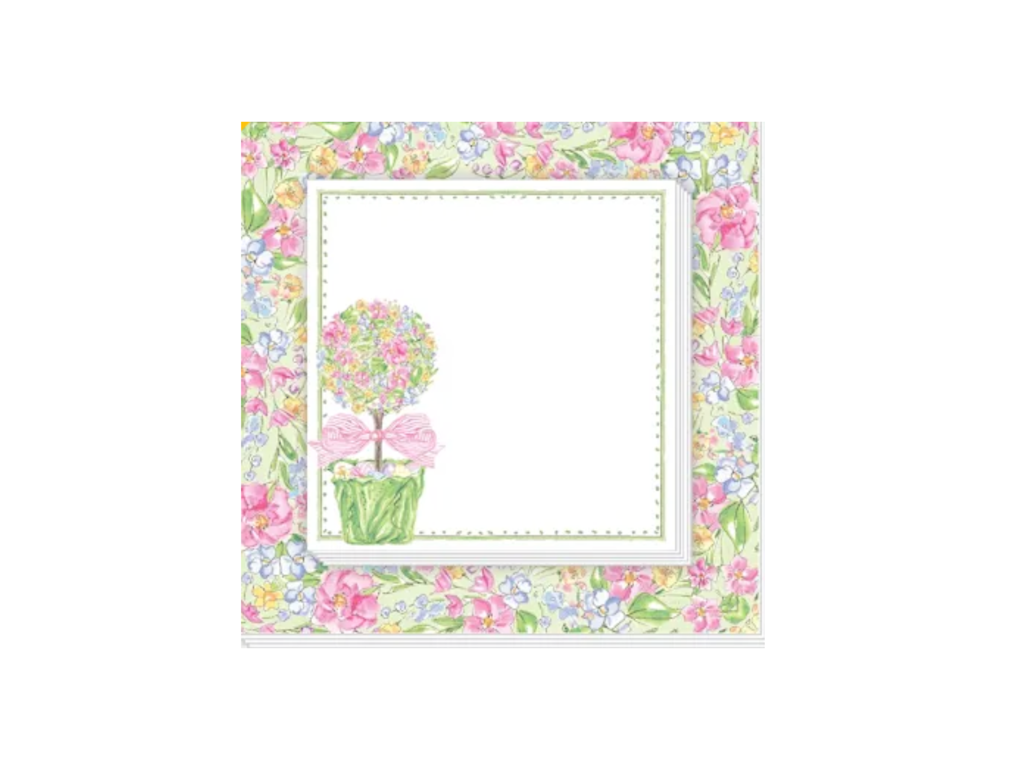 Floral Topiary with Eggs and Cabbage Notepad Duo