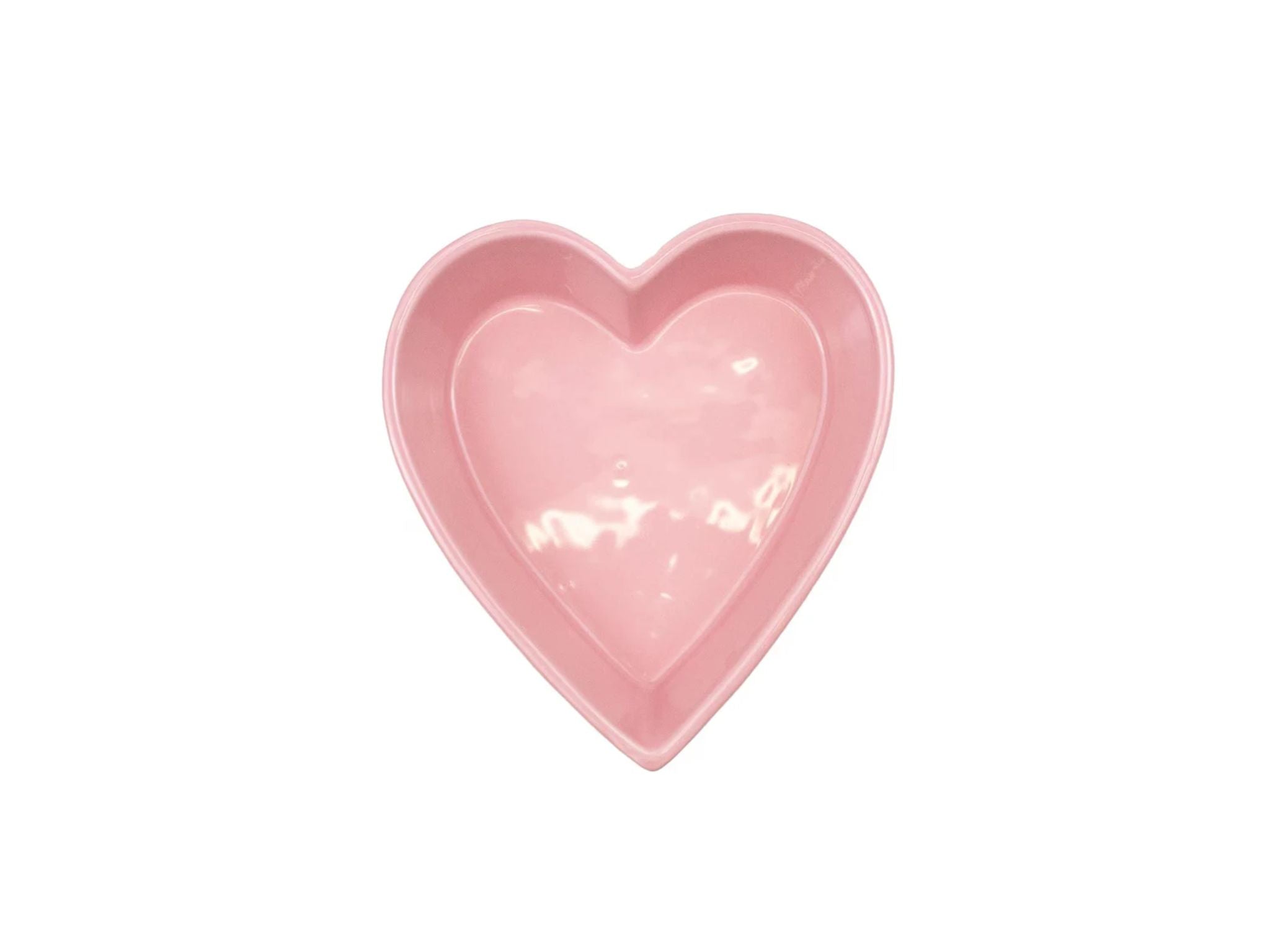 Heart Shaped Tidbit Dish Pink - 8"x7"x2.25"