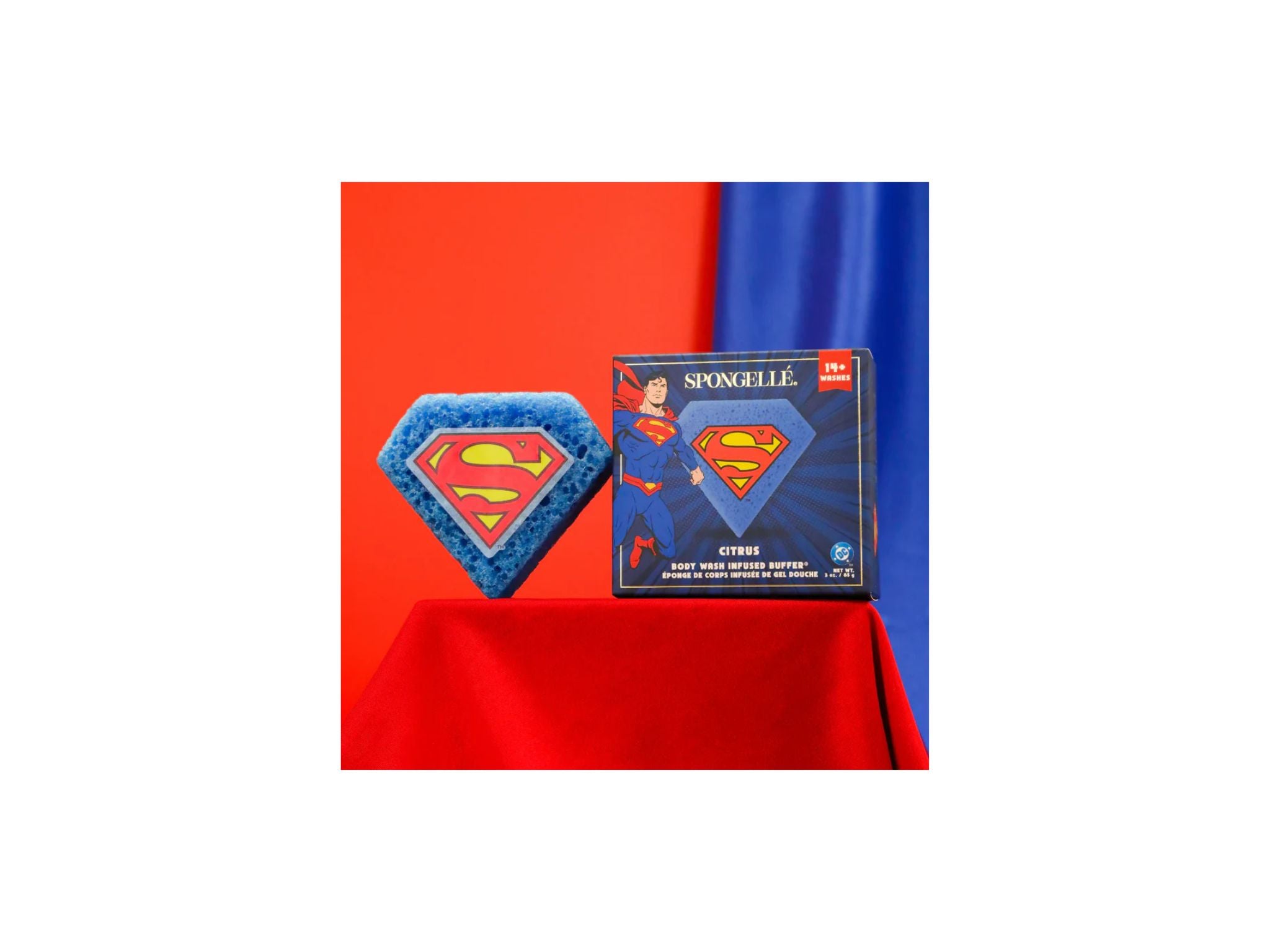DC Superman Body Wash Infused Buffer - Steel Blast