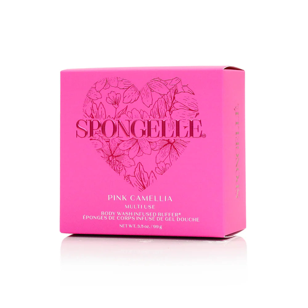 Heart Shaped Body Wash Infused Buffer - Pink Camellia