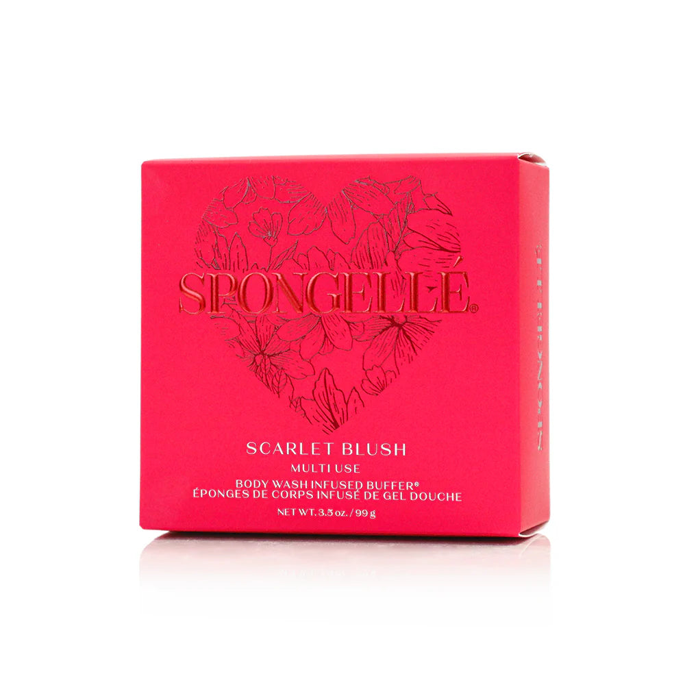 Heart Shaped Body Wash Infused Buffer - Scarlet Blush