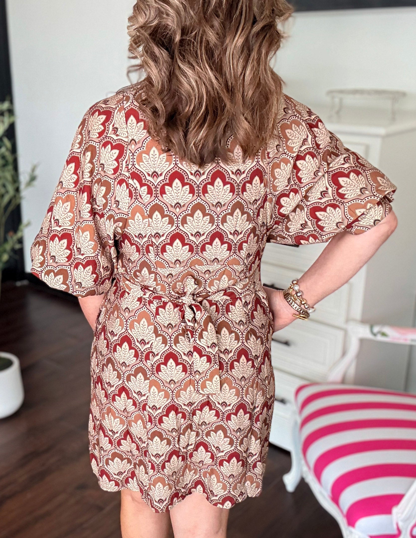 [THML] Amber Grove Button Down Dress-Brown