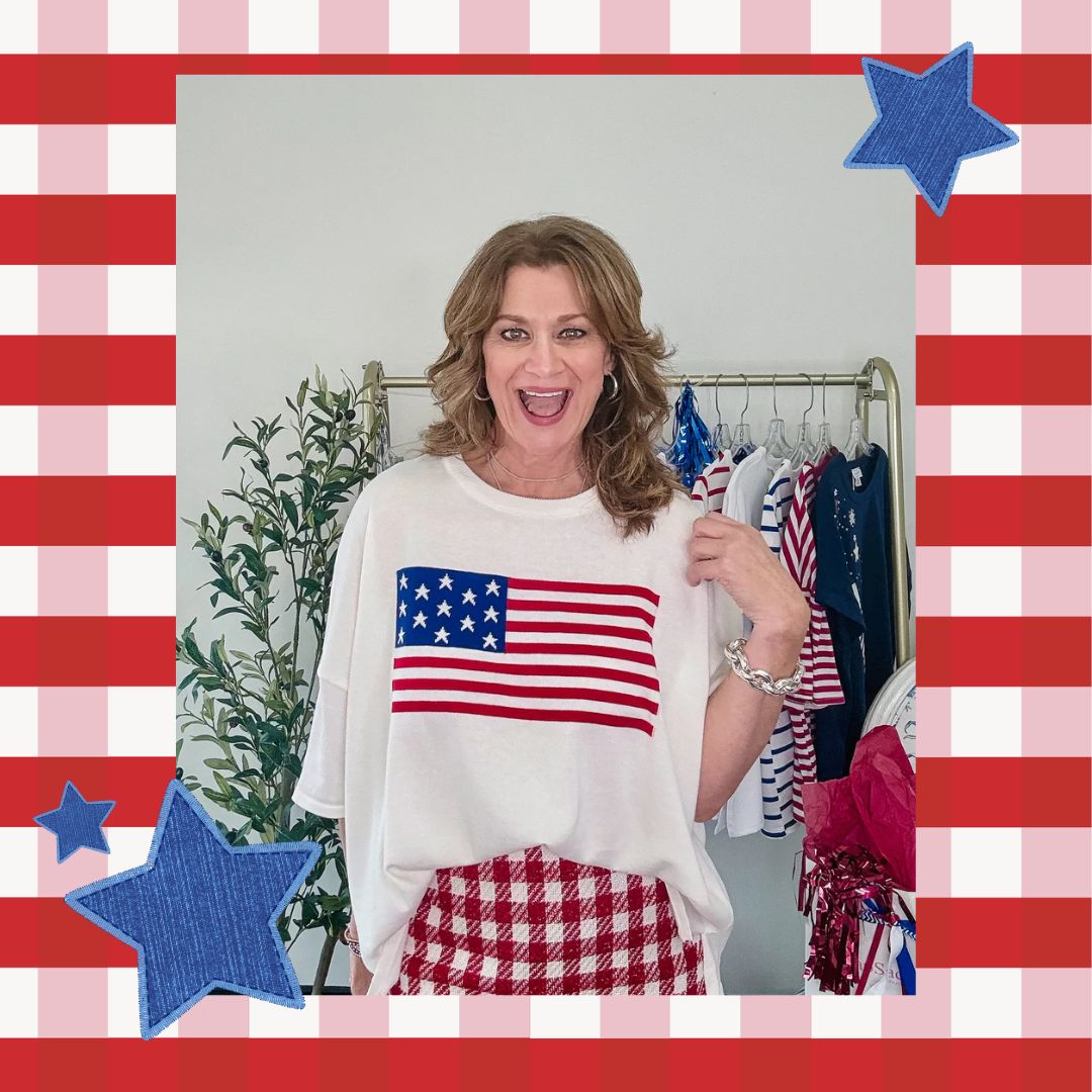 America the Great Cotton Sweater - Off White