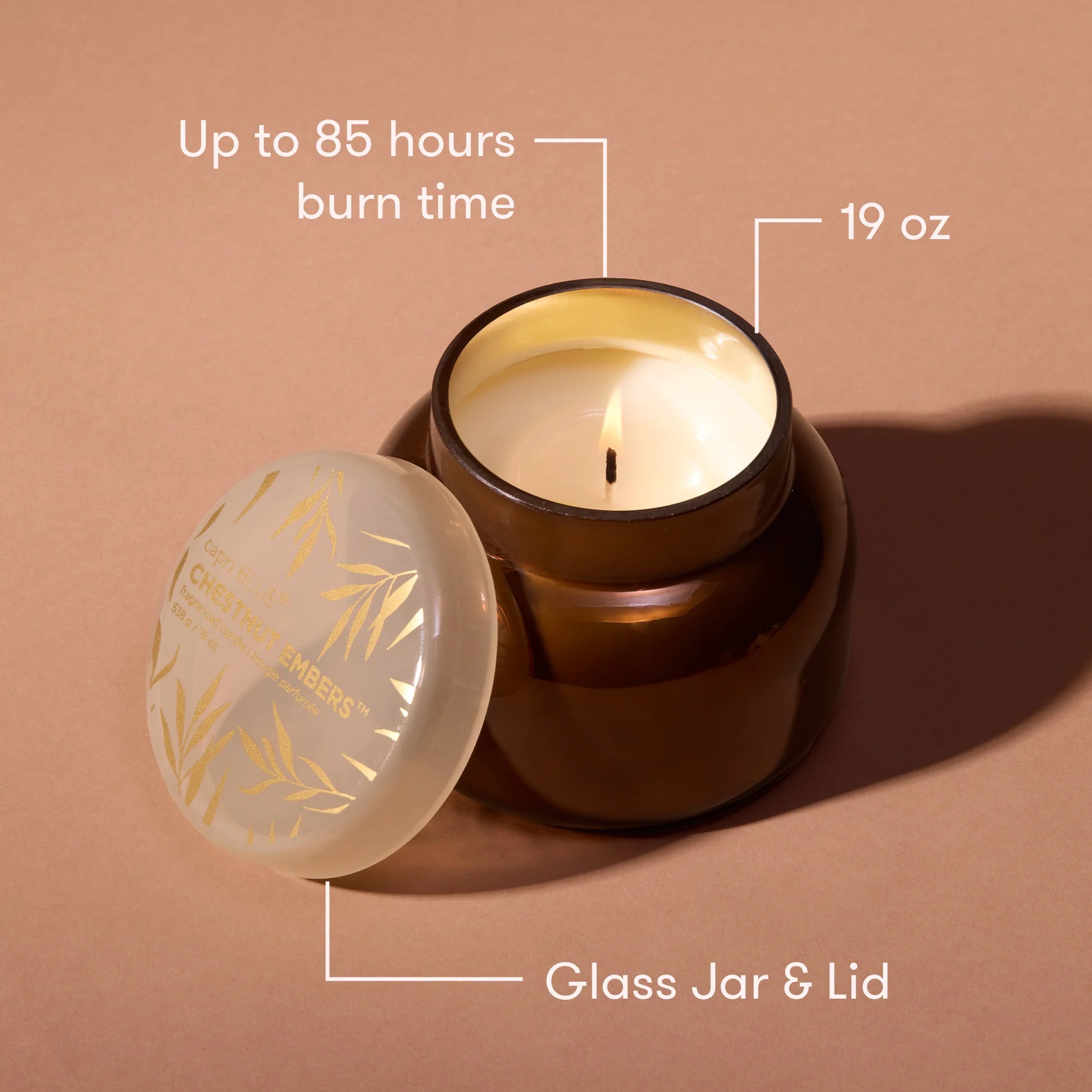 [Capri Blue] Chestnut Embers Autumn Glow Signature Jar, 19oz