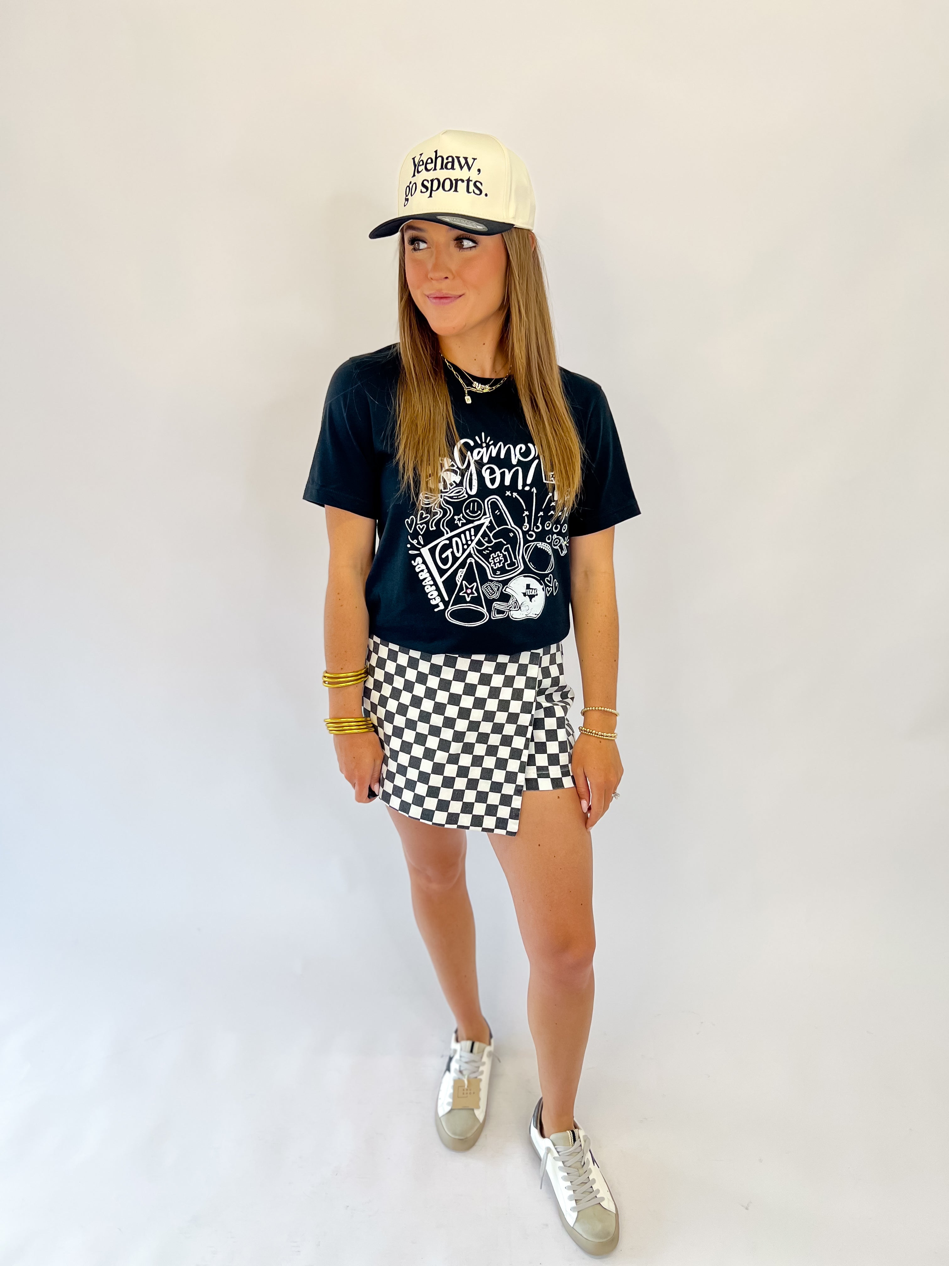 Varsity Vibes Skort - Black