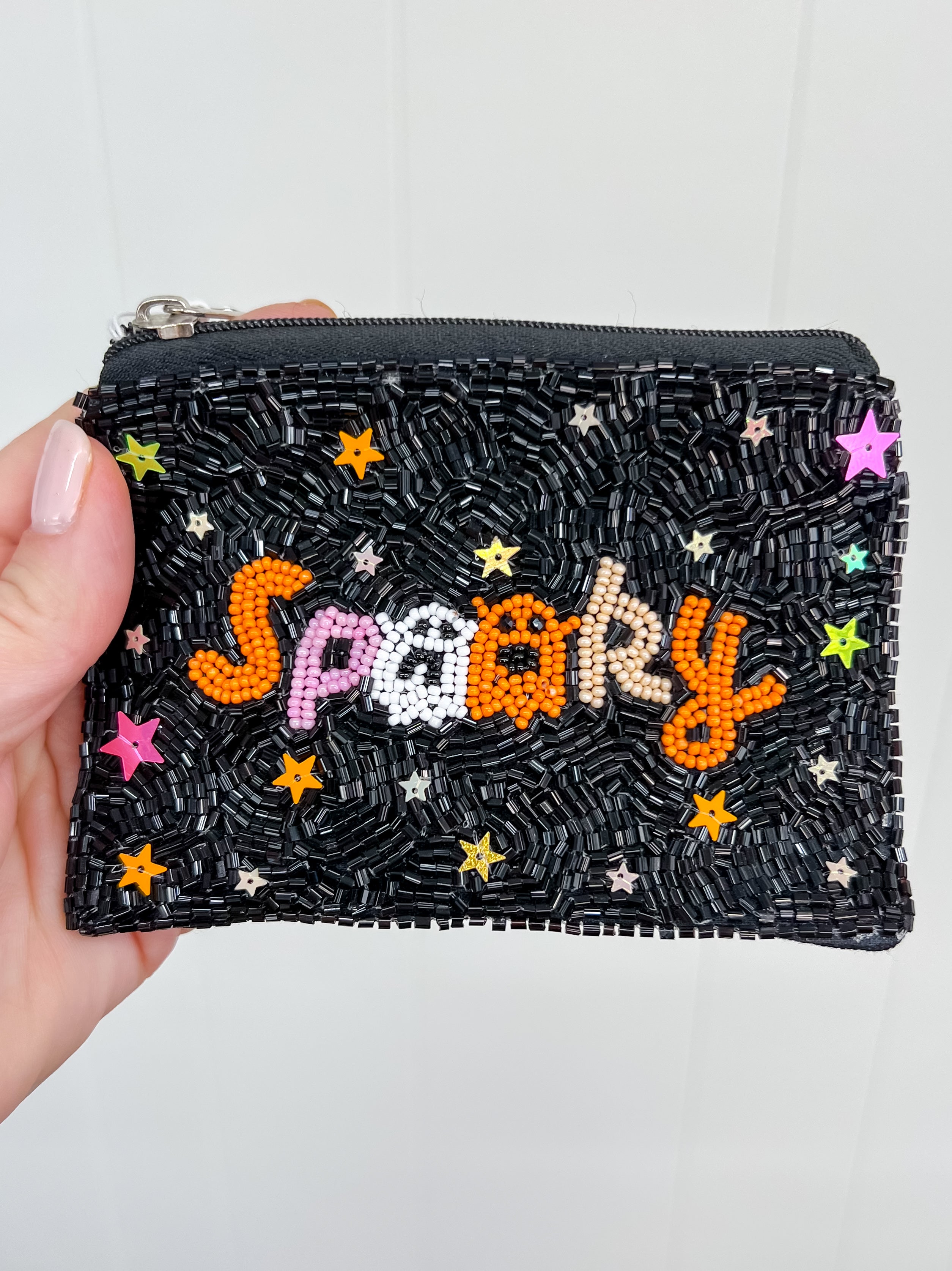 Beaded Coin Purse-Spooky