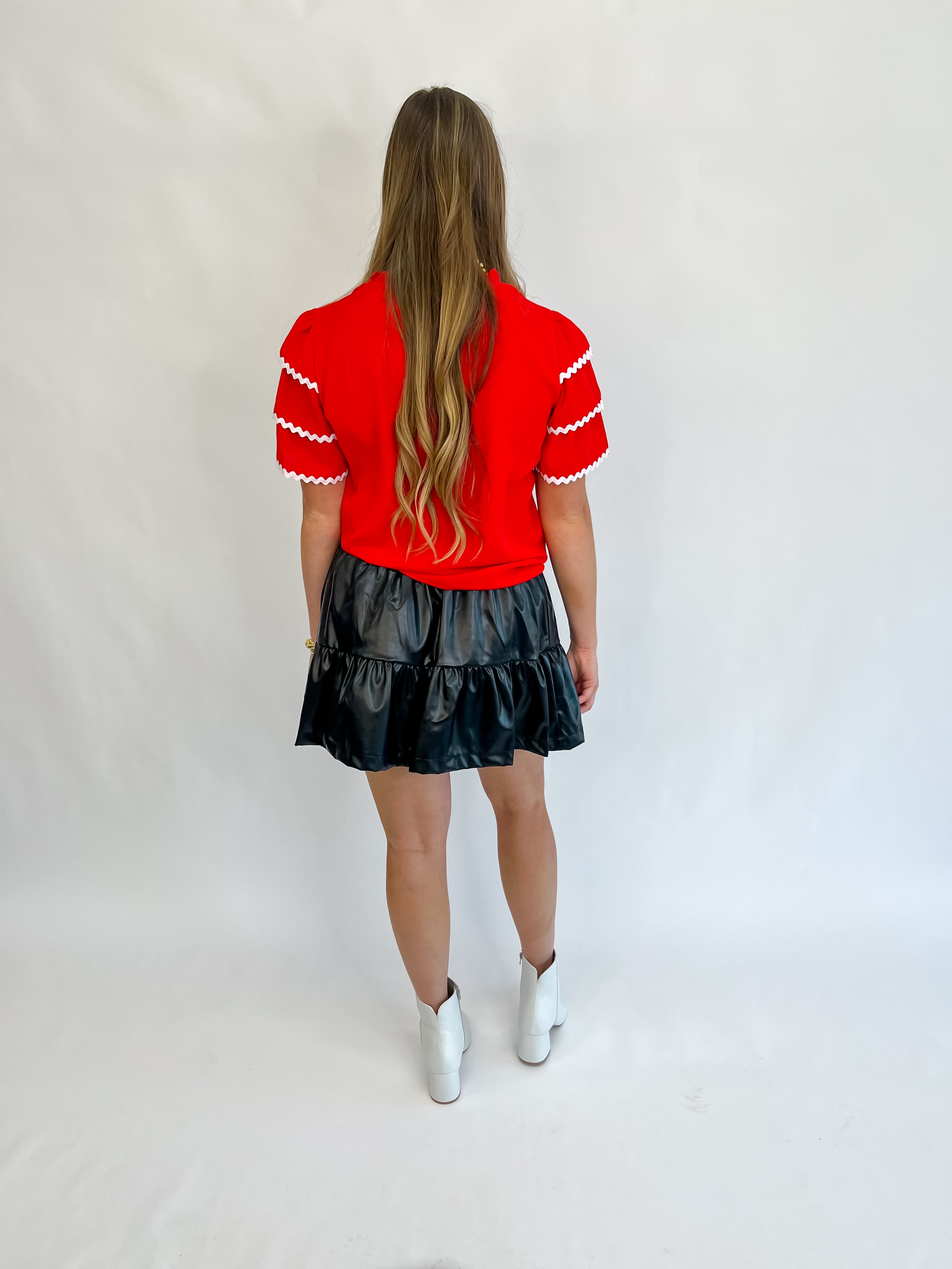 [Jess Lea] Sideline Style Top-Red