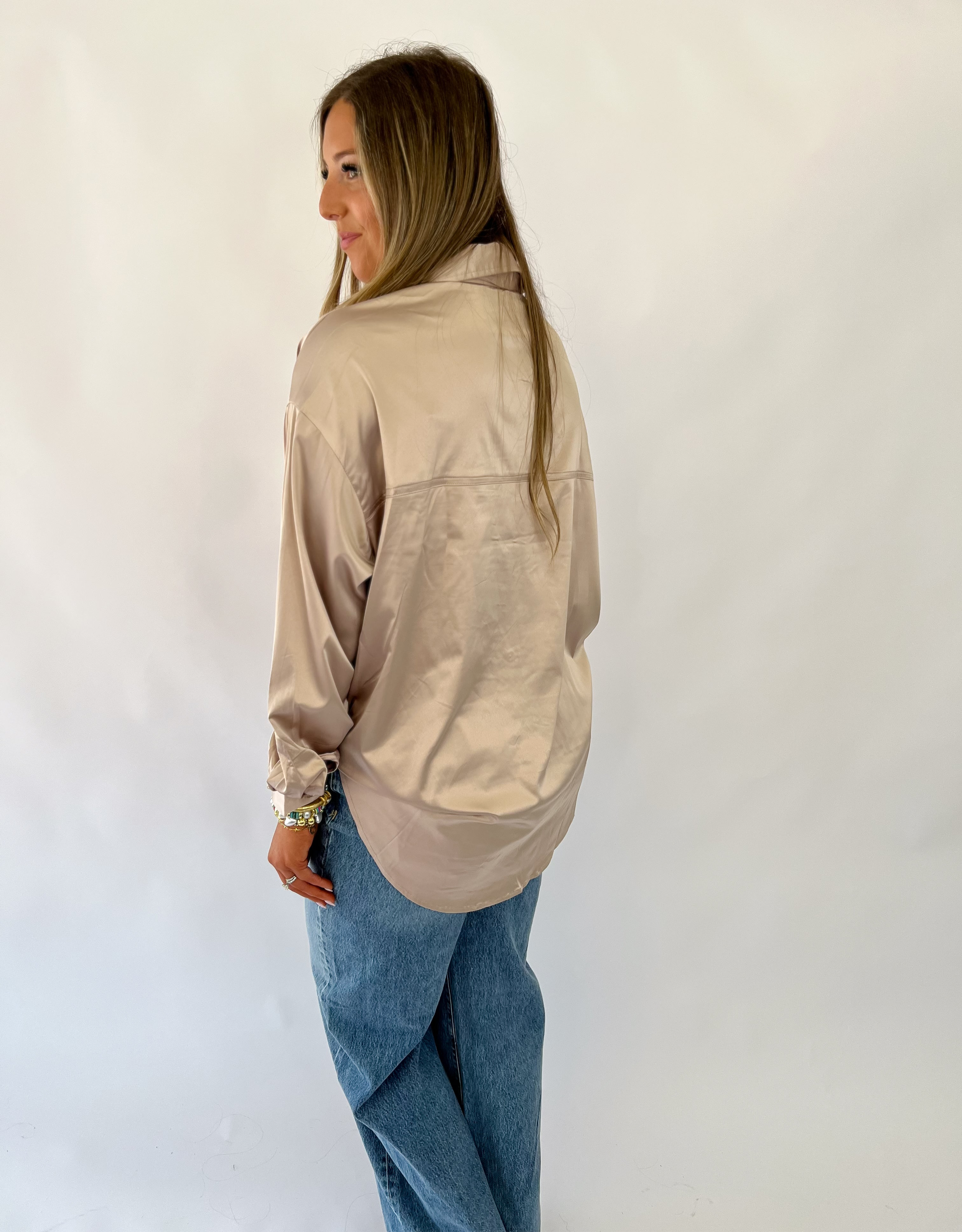 The Bellamy Bow-Tie Blouse - Champagne