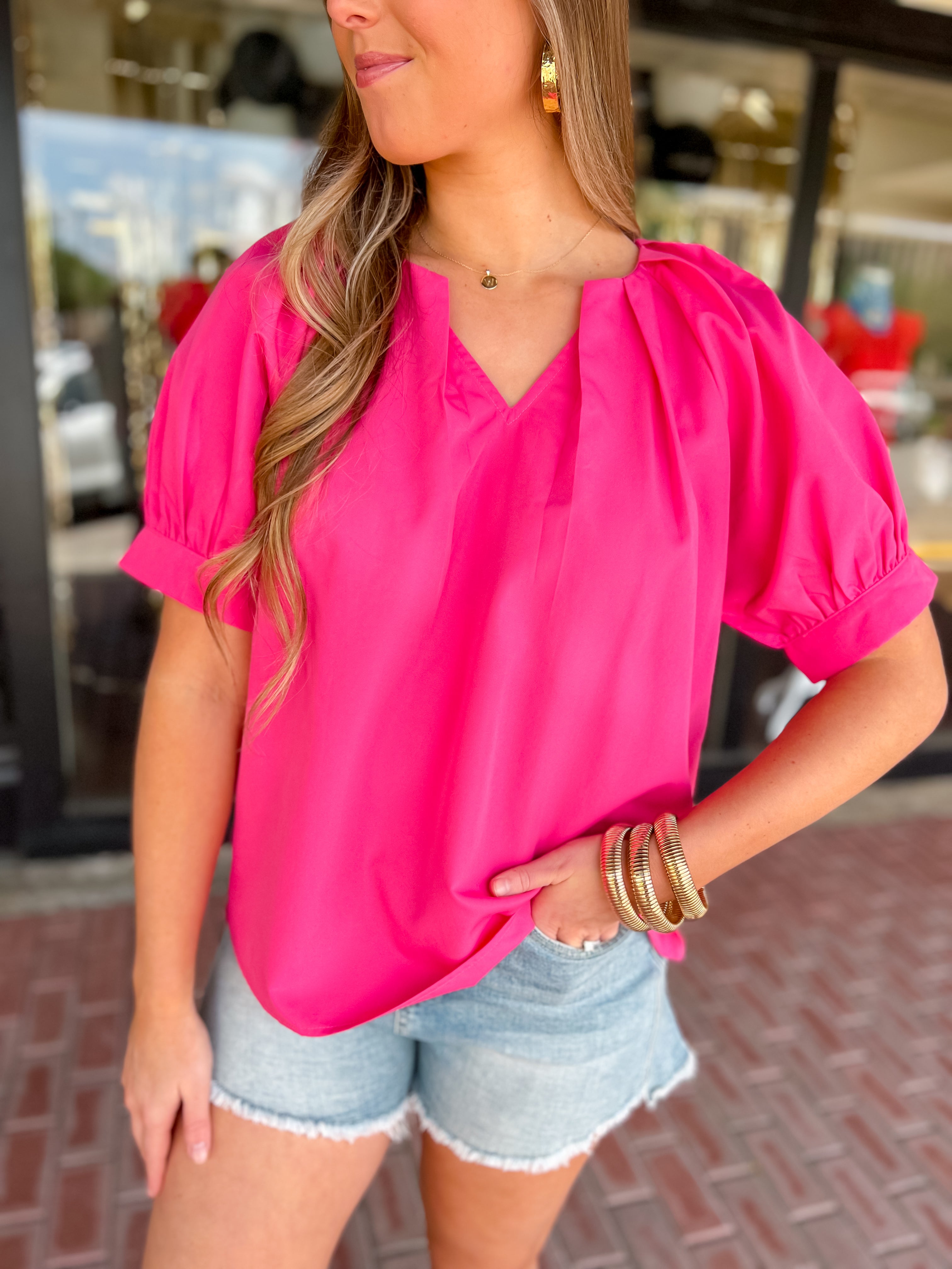 Simply Delightful Top-Pink
