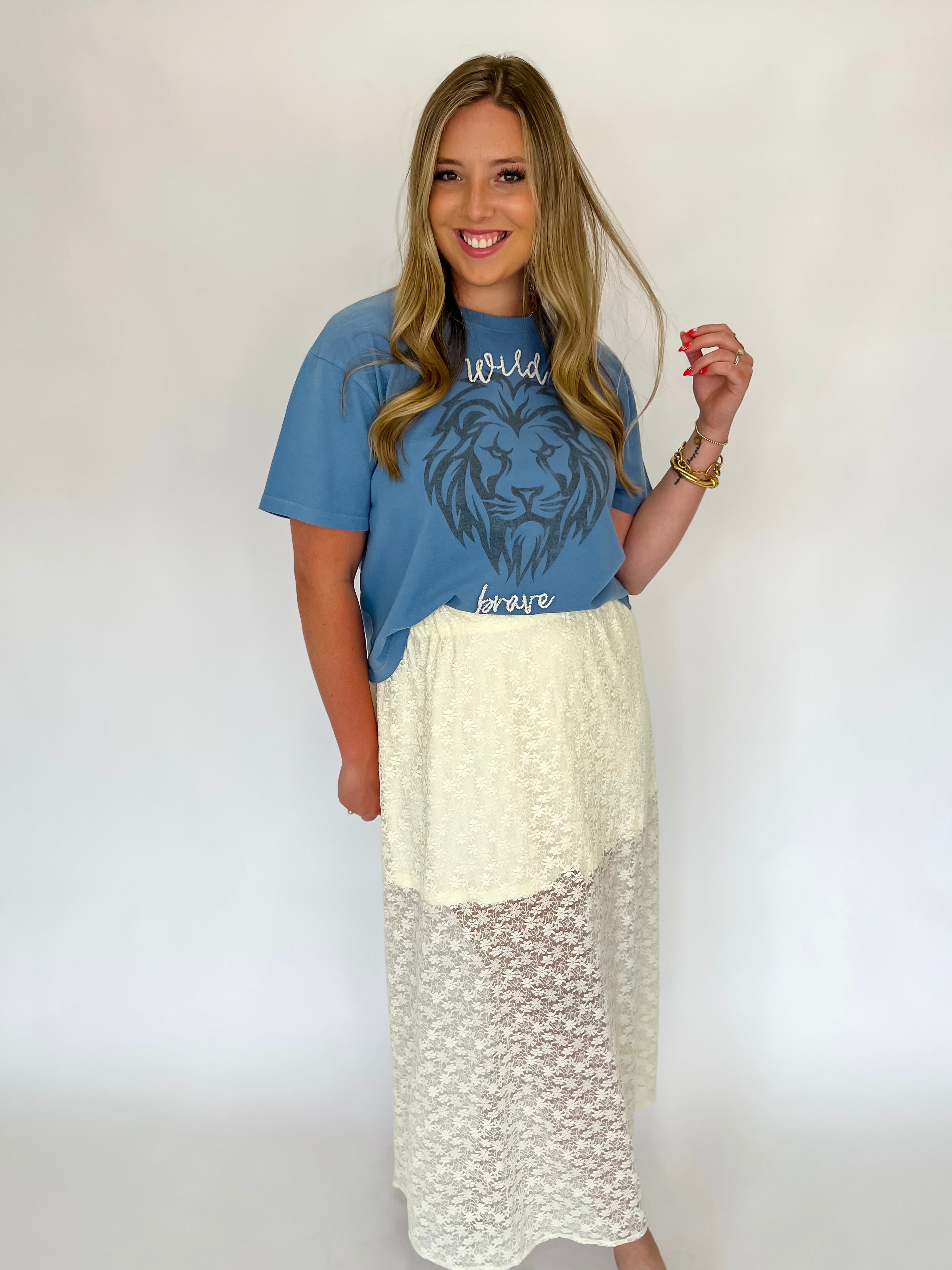 Wild Brave Lion Wide Boy Tee