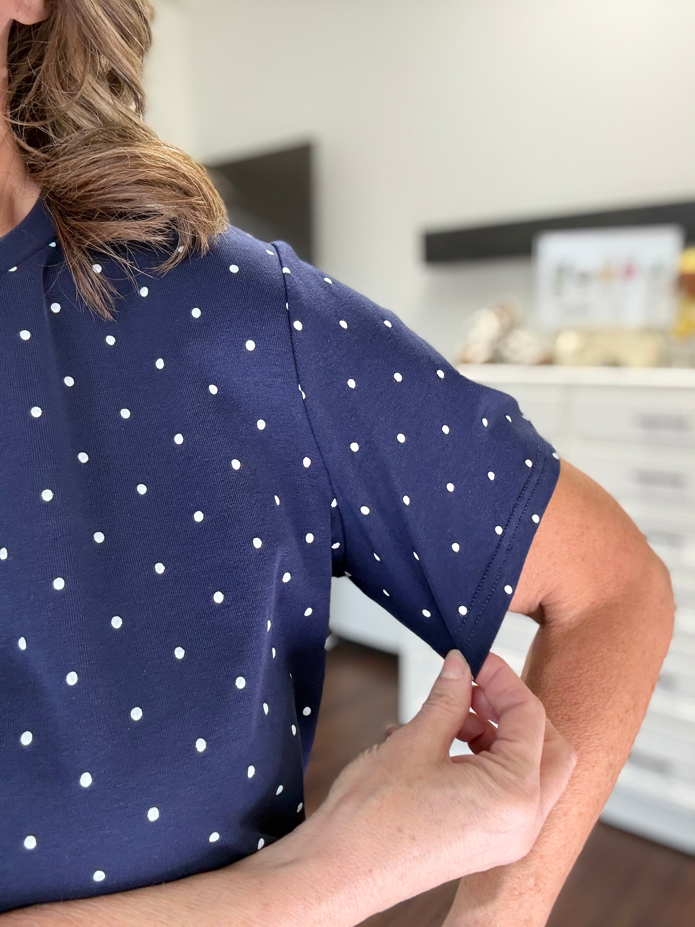 Perfect Polka Dot Navy Tee