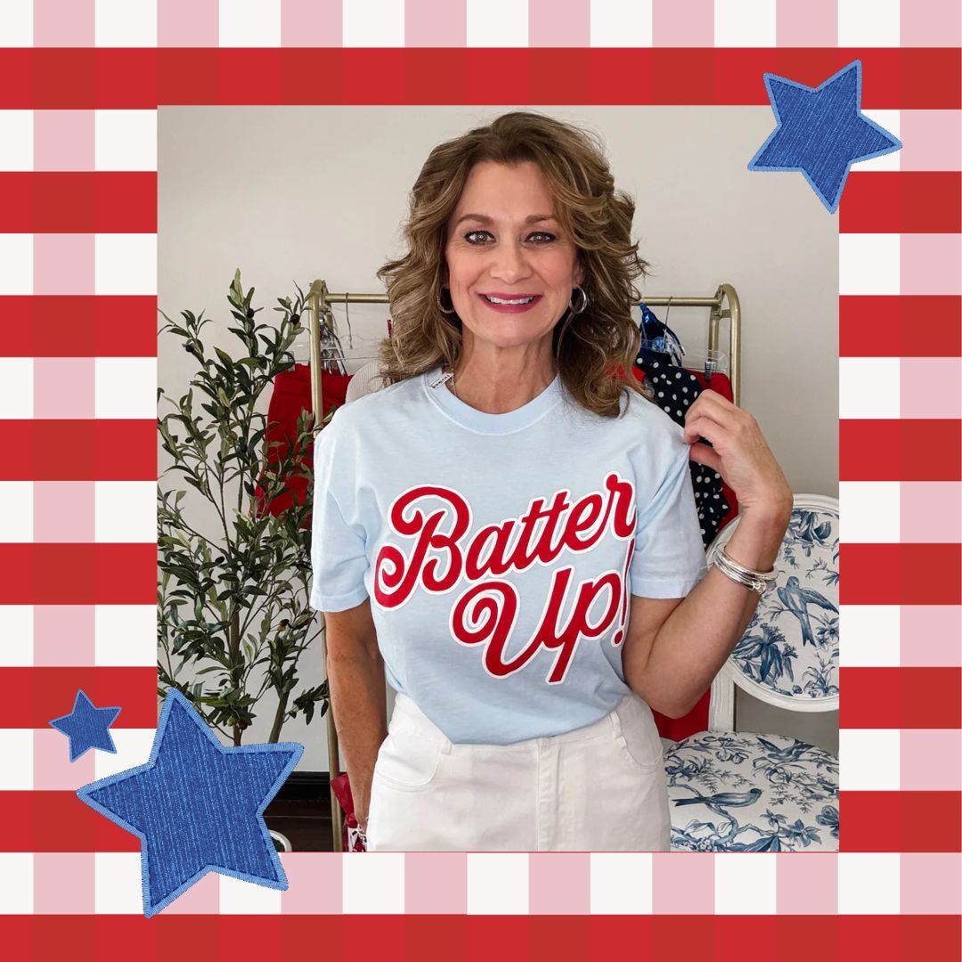 Batter Up Crop Tee