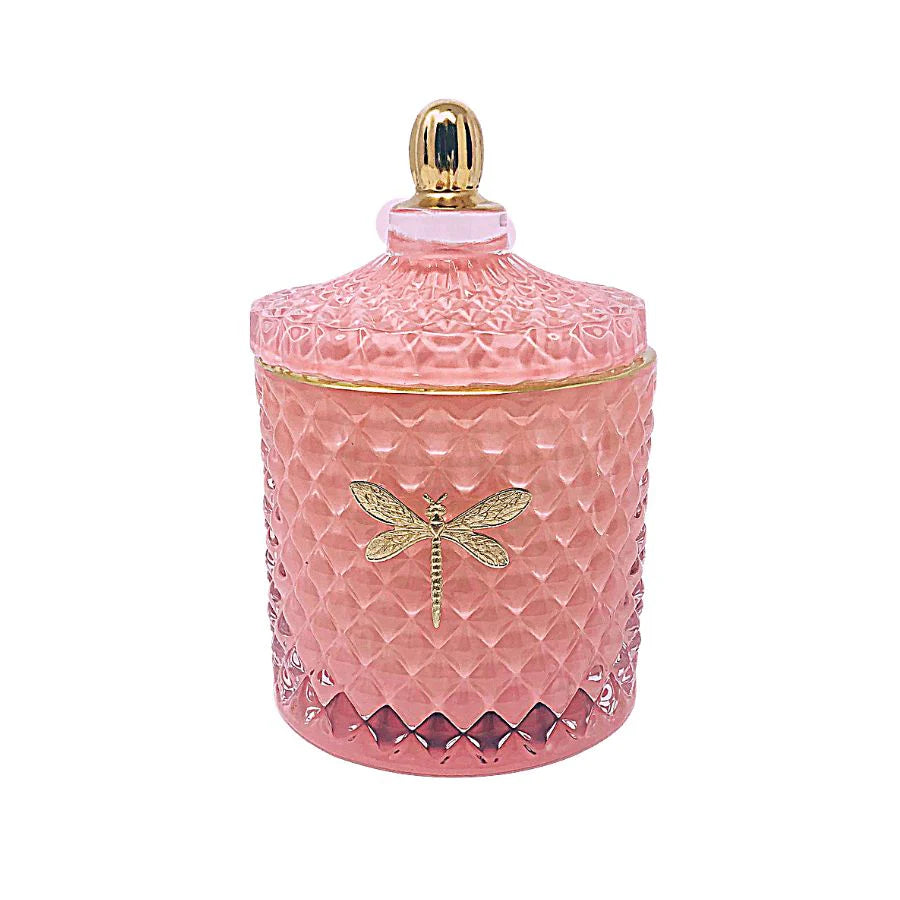 Bella Candle - Blush & Gold 8 oz : White Pear + Bamboo