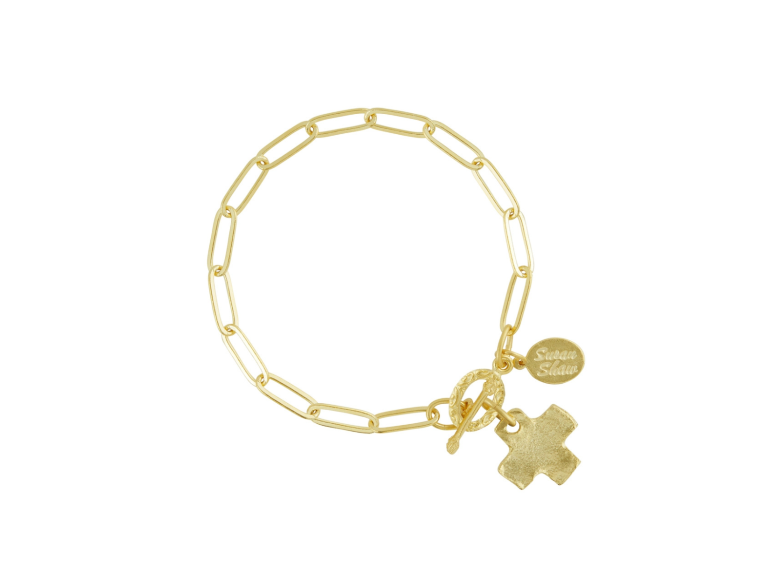 [Susan Shaw] Cross Paperclip Bracelet
