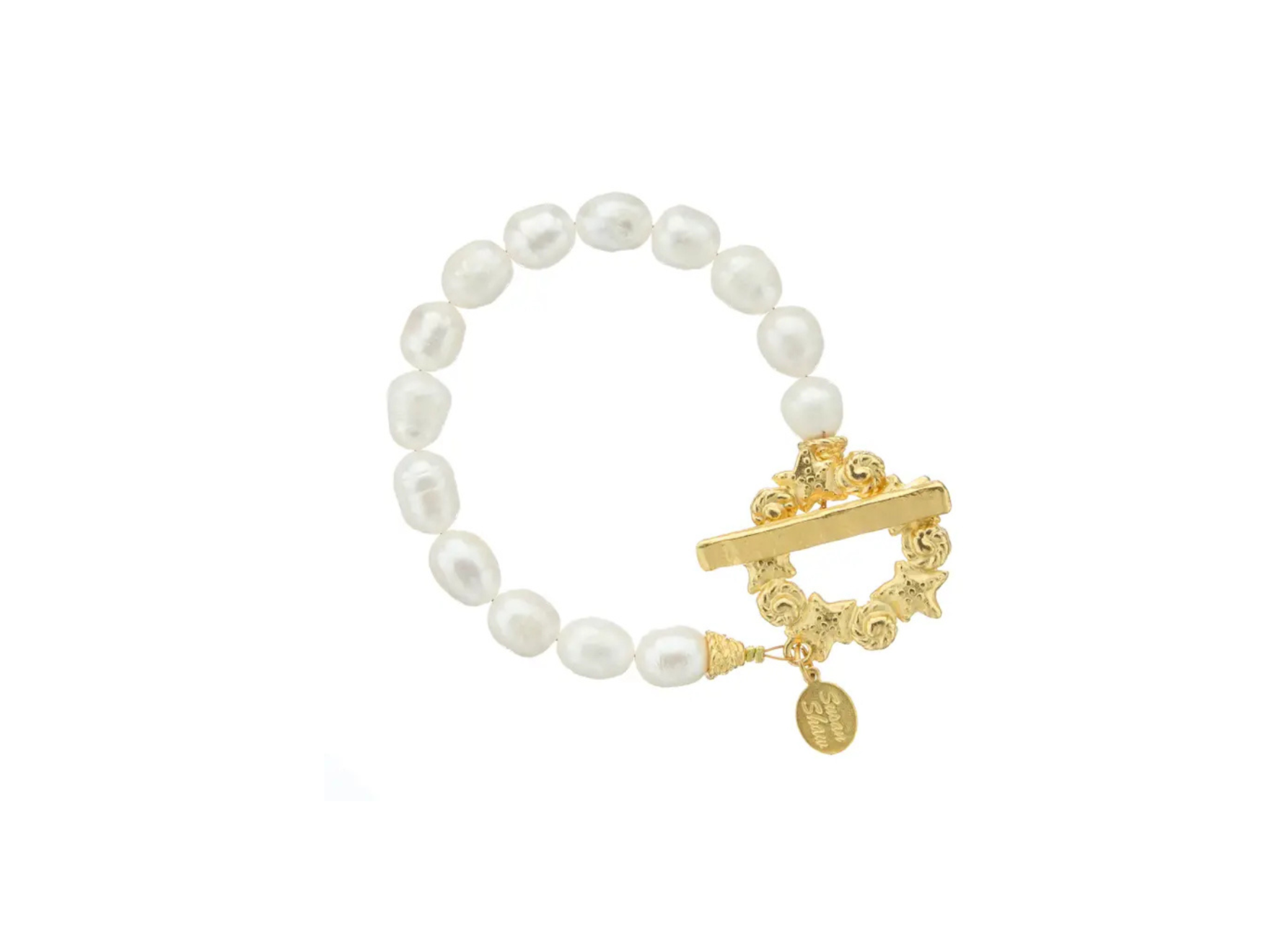 [Susan Shaw] Pearl Sea Toggle Bracelet