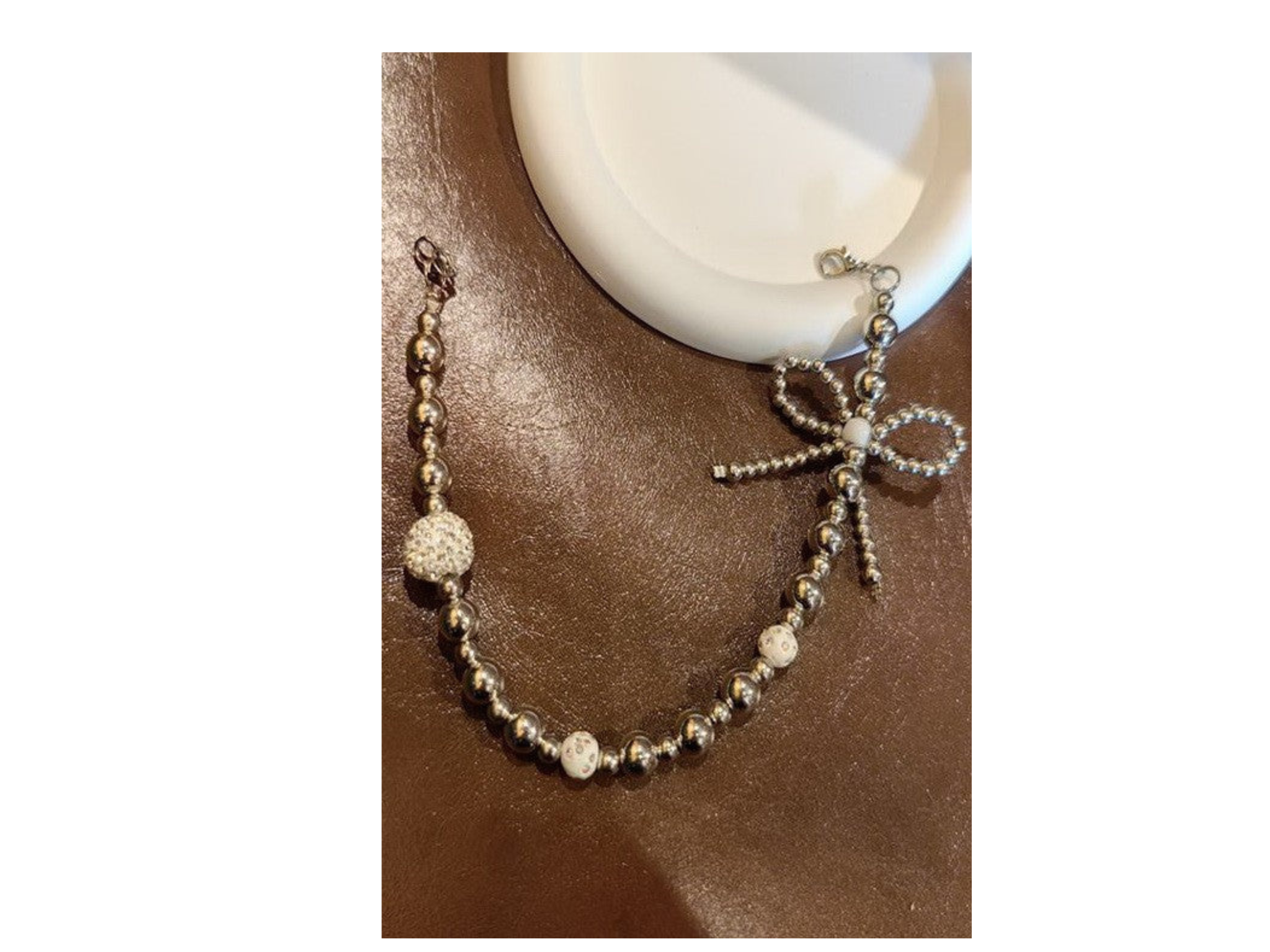 Classic Pearl Shoe Charm - Silver