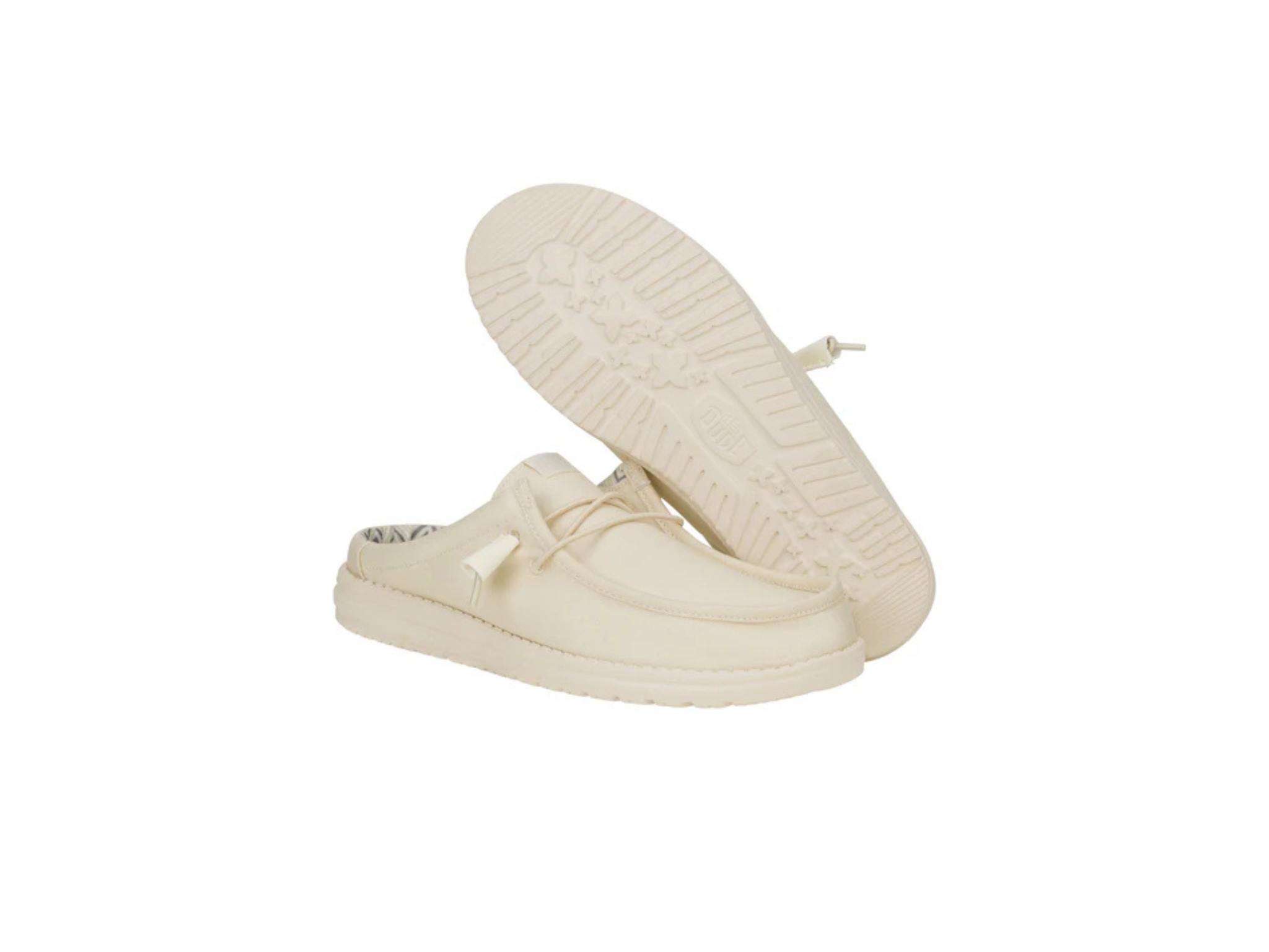 [Hey Dude] Wally Slip Stretch Canvas  - Bone White