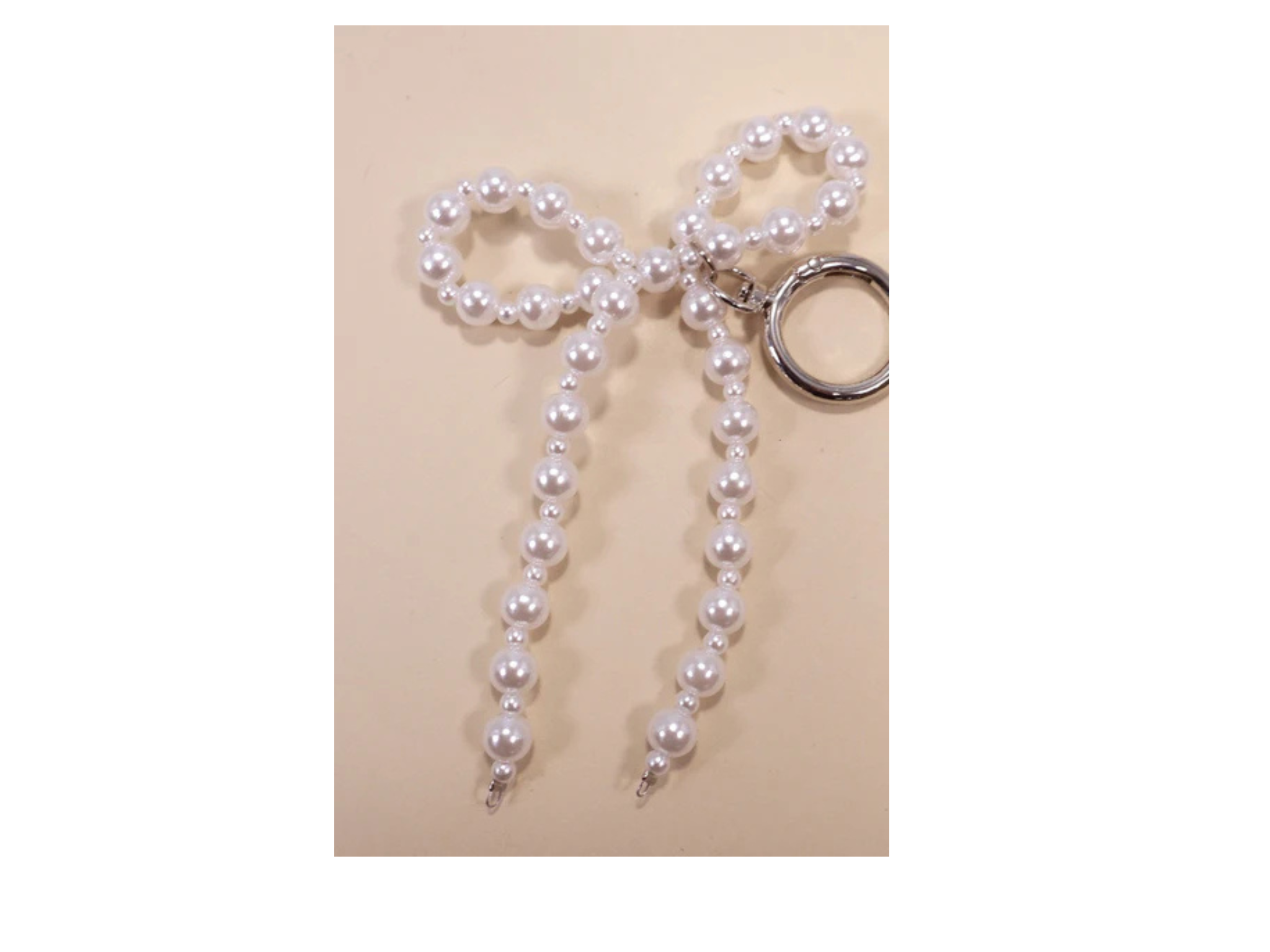 Pearl Bow Keychain Bag Charm