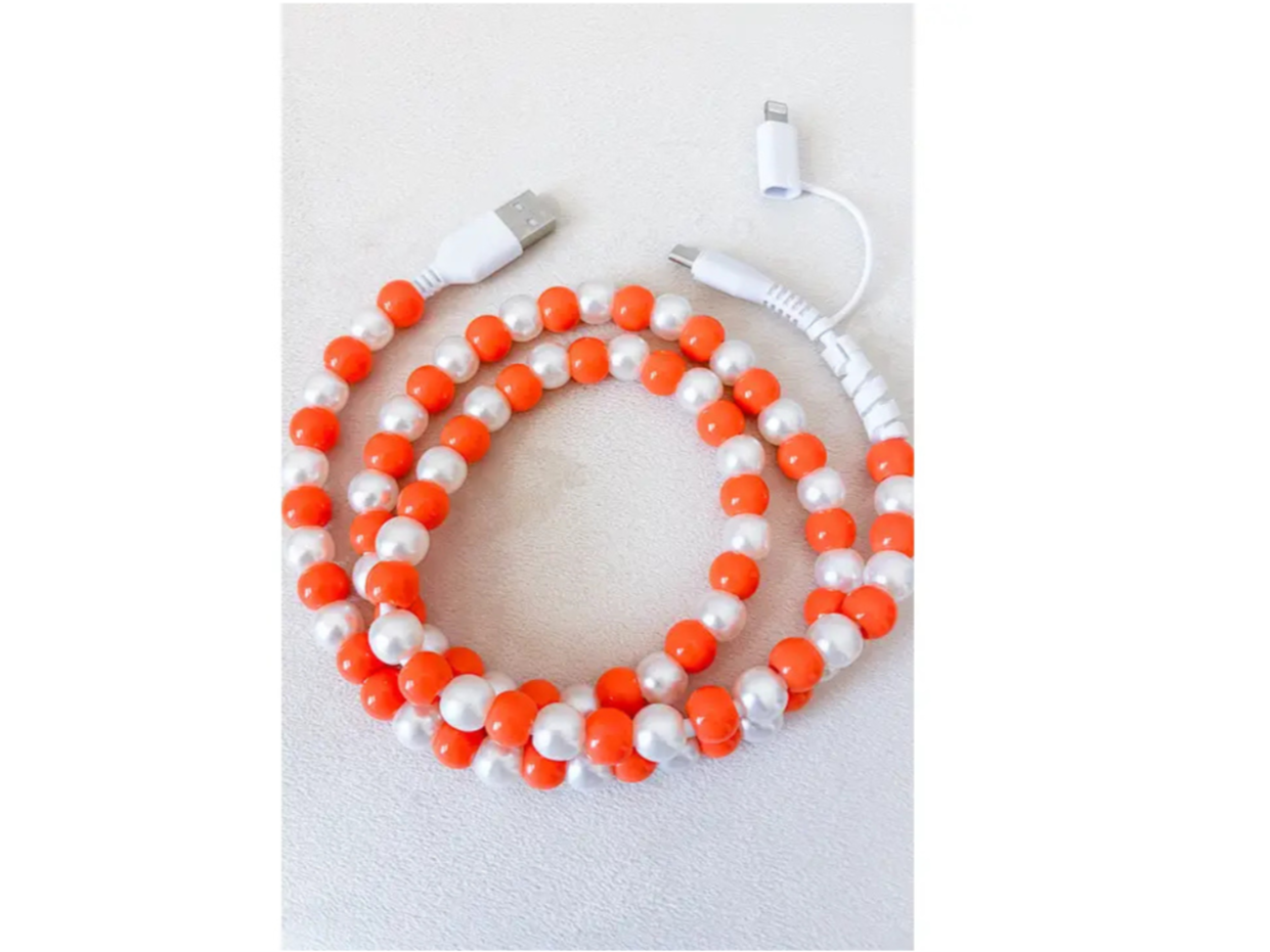 Charging Cables - Orange/White