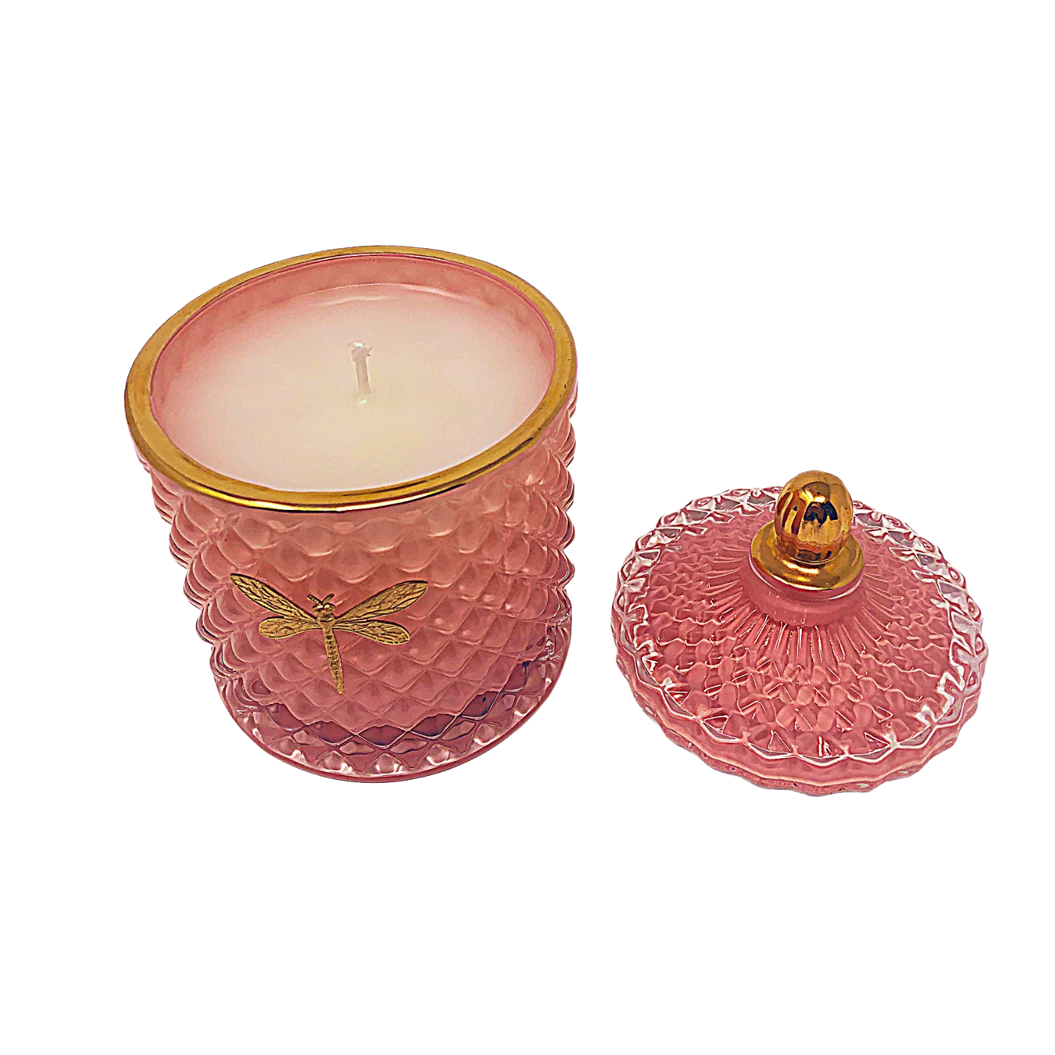 Bella Candle - Blush & Gold 8 oz : White Pear + Bamboo