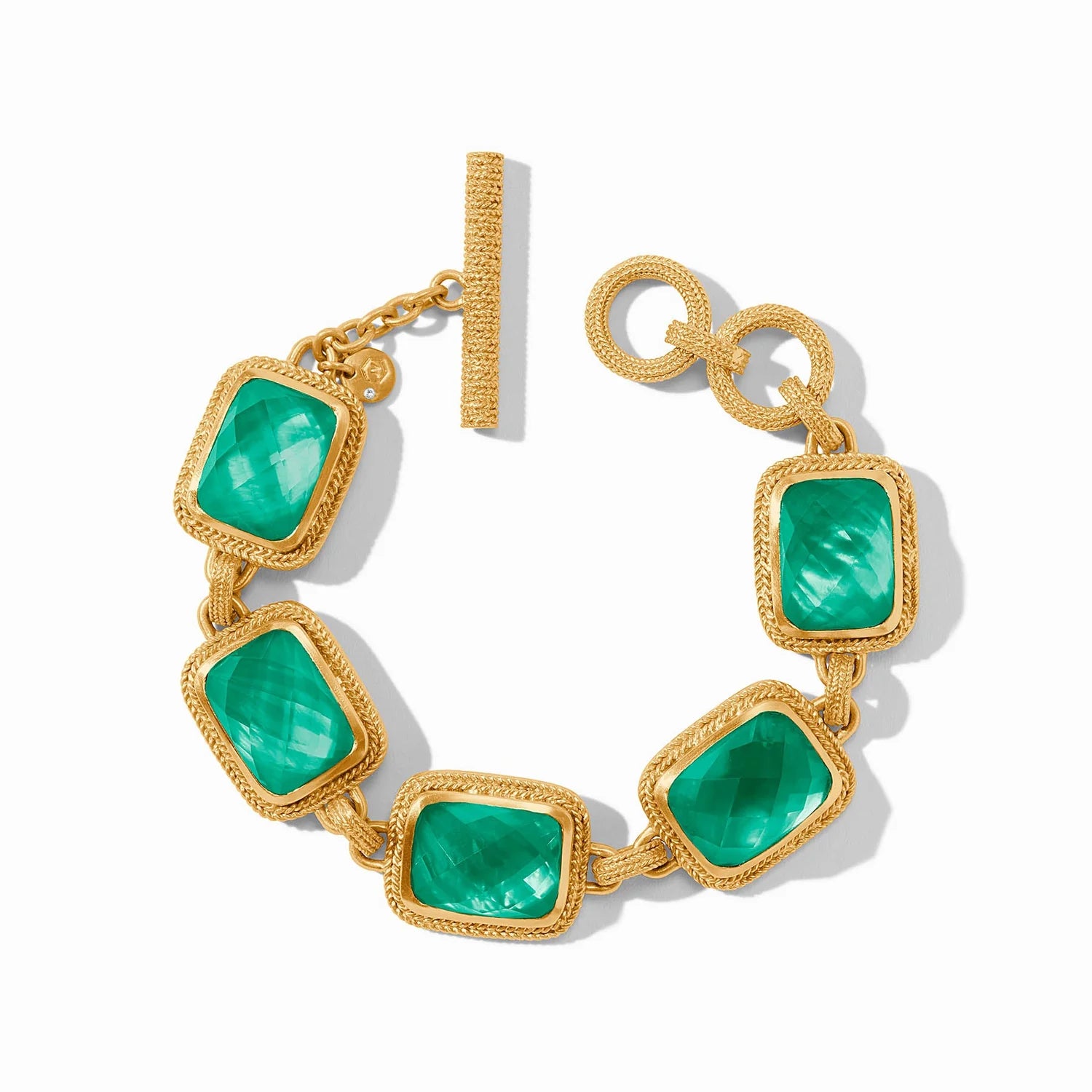 [Julie Vos] Cheval Stone Bracelet-Emerald Green