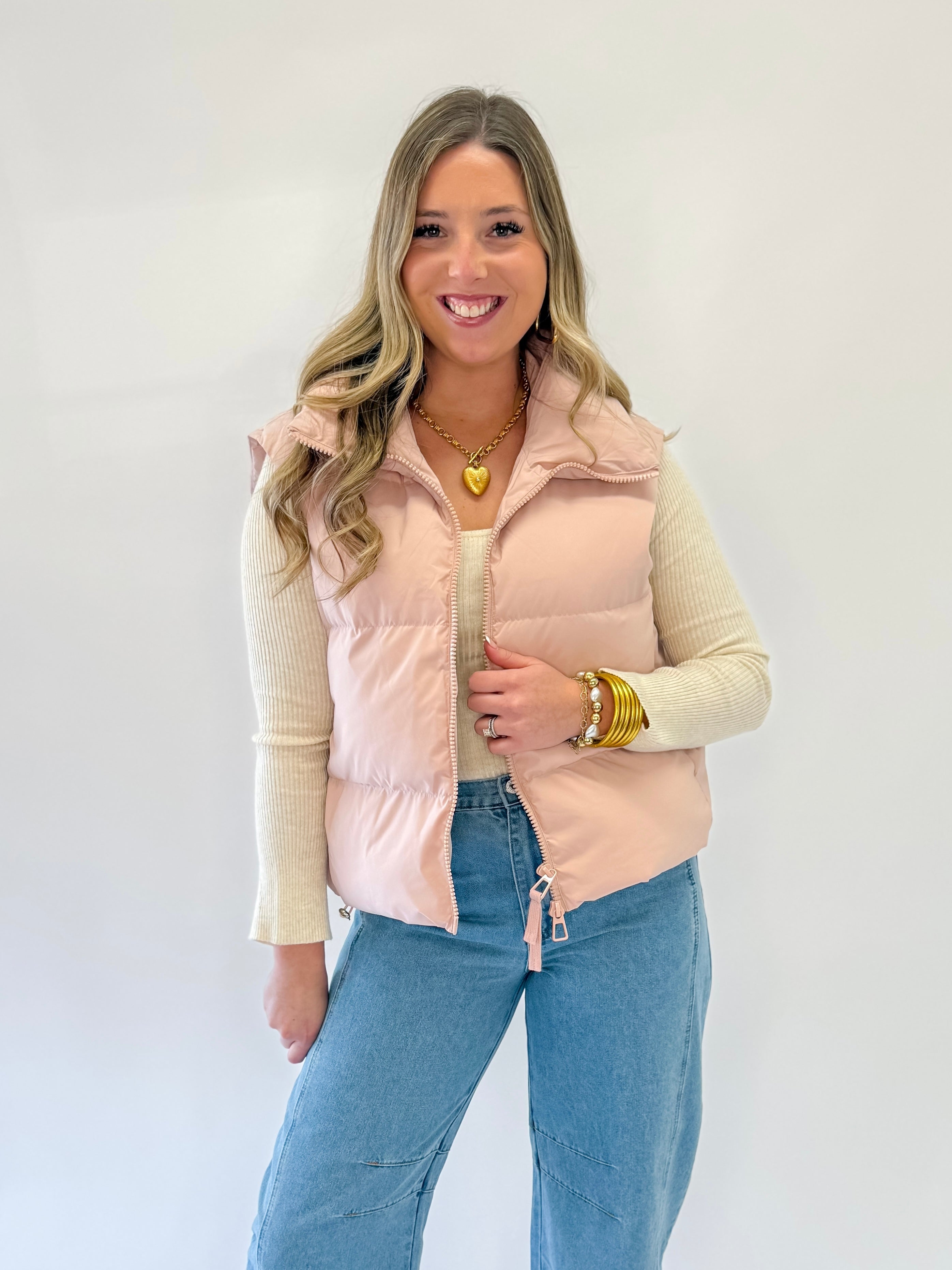 Jessica Down Filled Vest with Duo Zipper