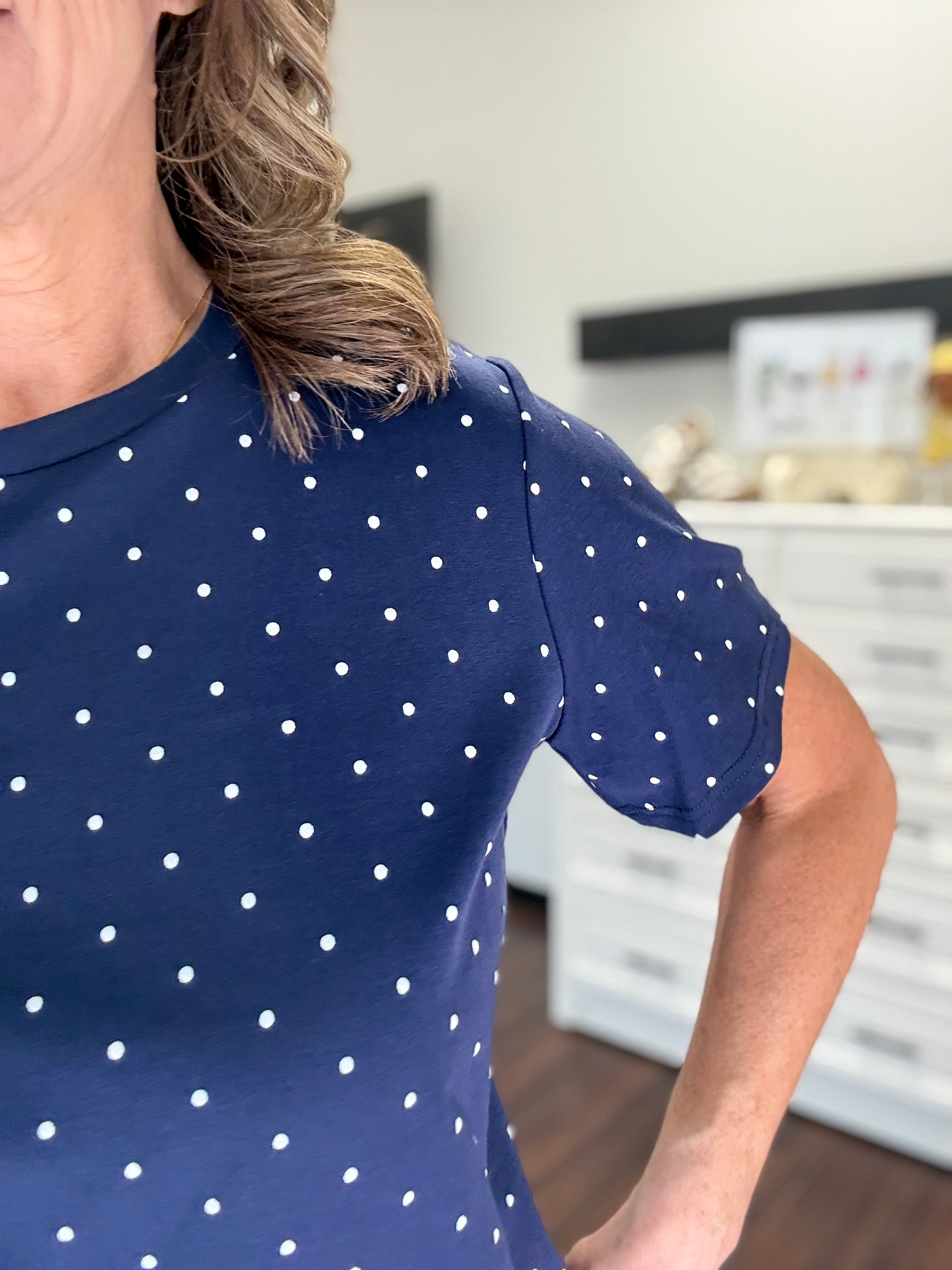 Perfect Polka Dot Navy Tee