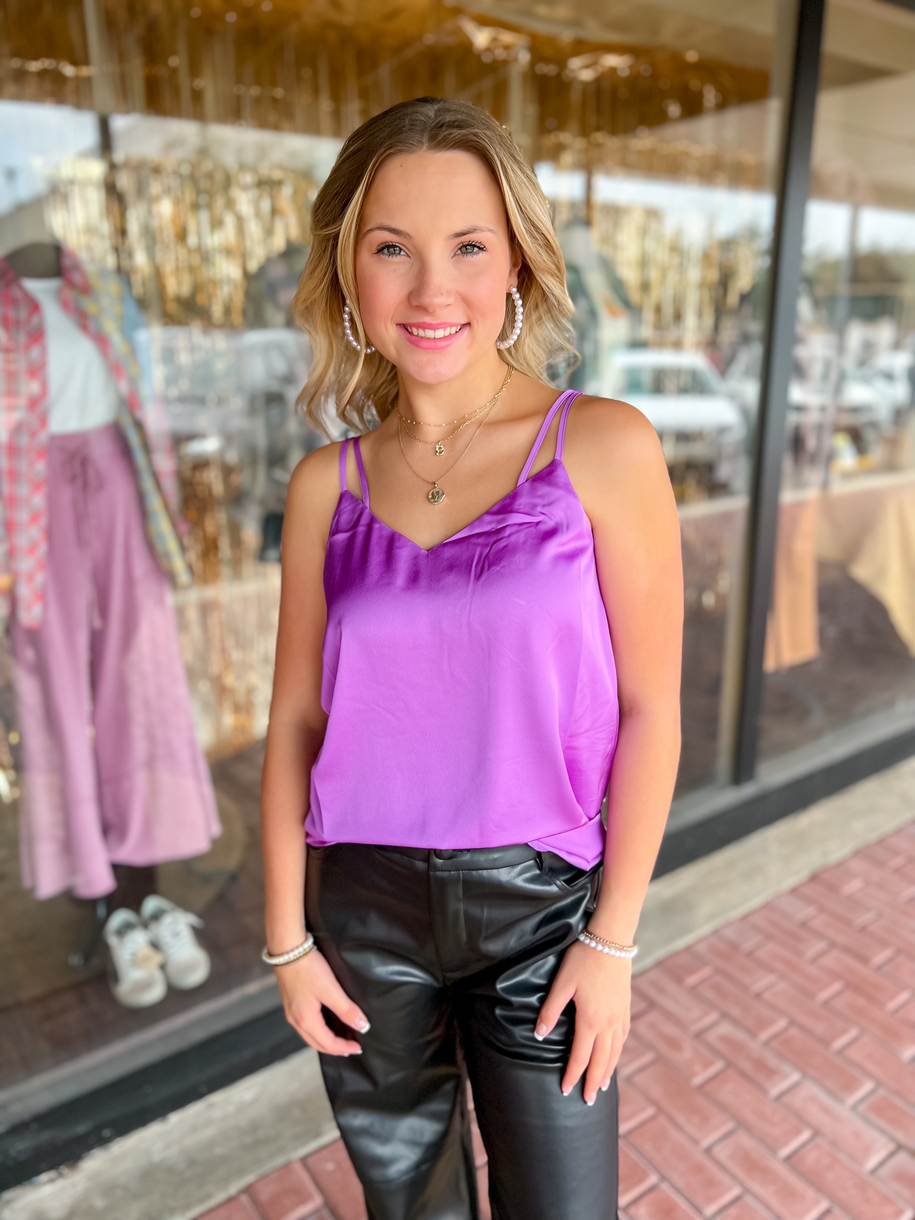 Lovely Feeling Cami Top-Orchid
