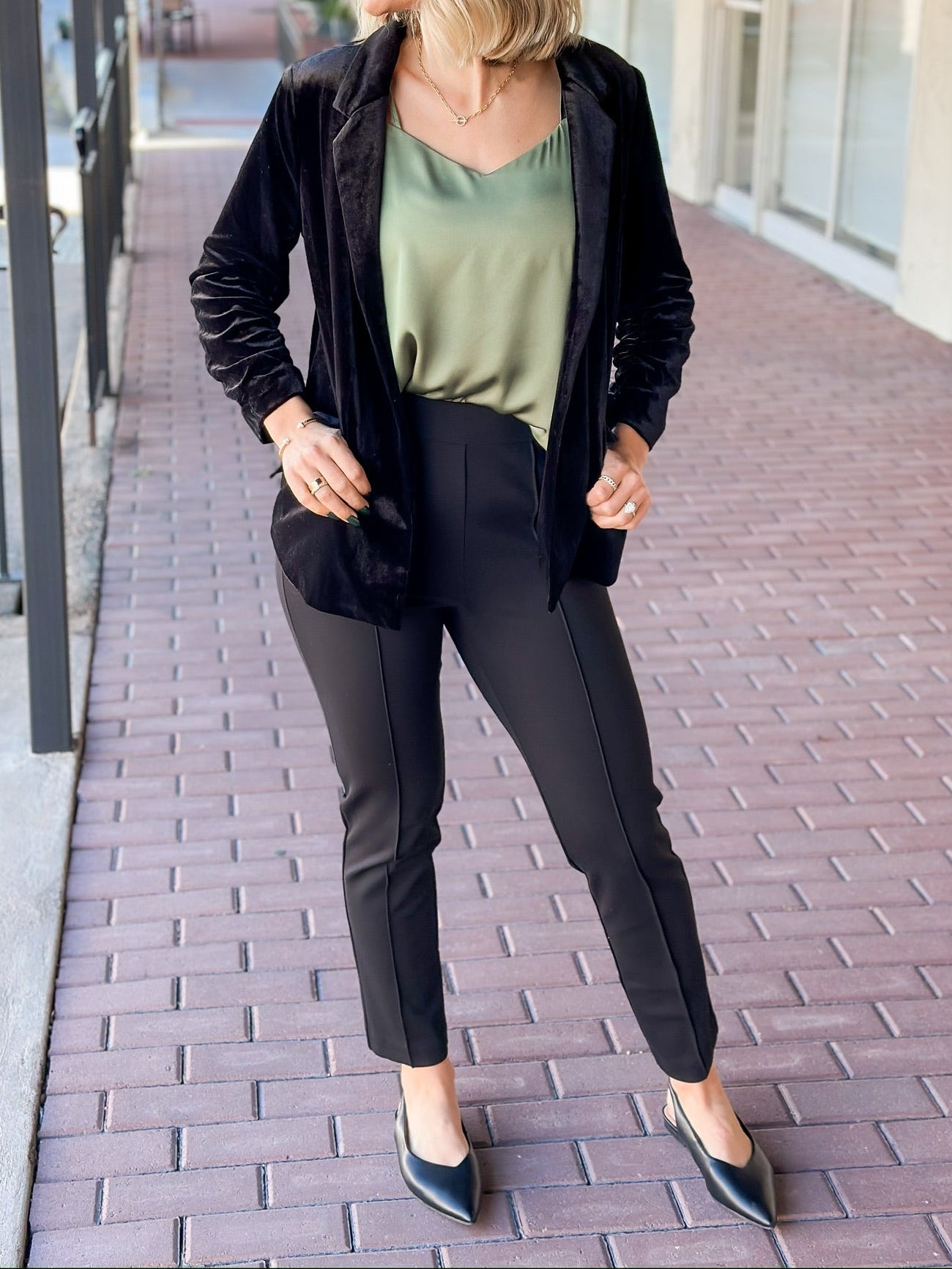 Lovely Feeling Cami Top - Olive