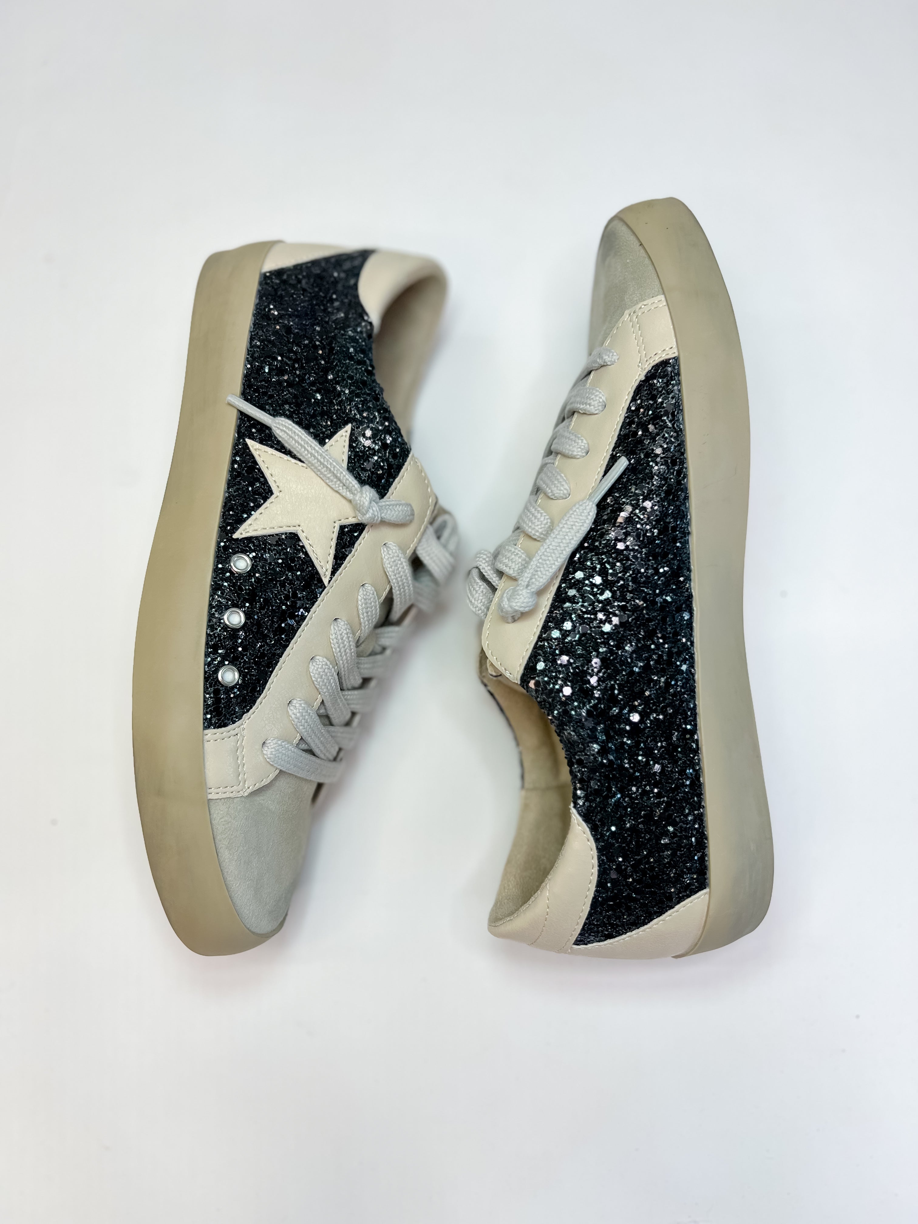 [Shu Shop] Paula-Black Glitter Sneaker