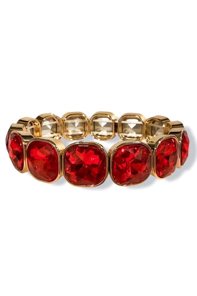 Colored Glam Bracelet-Red