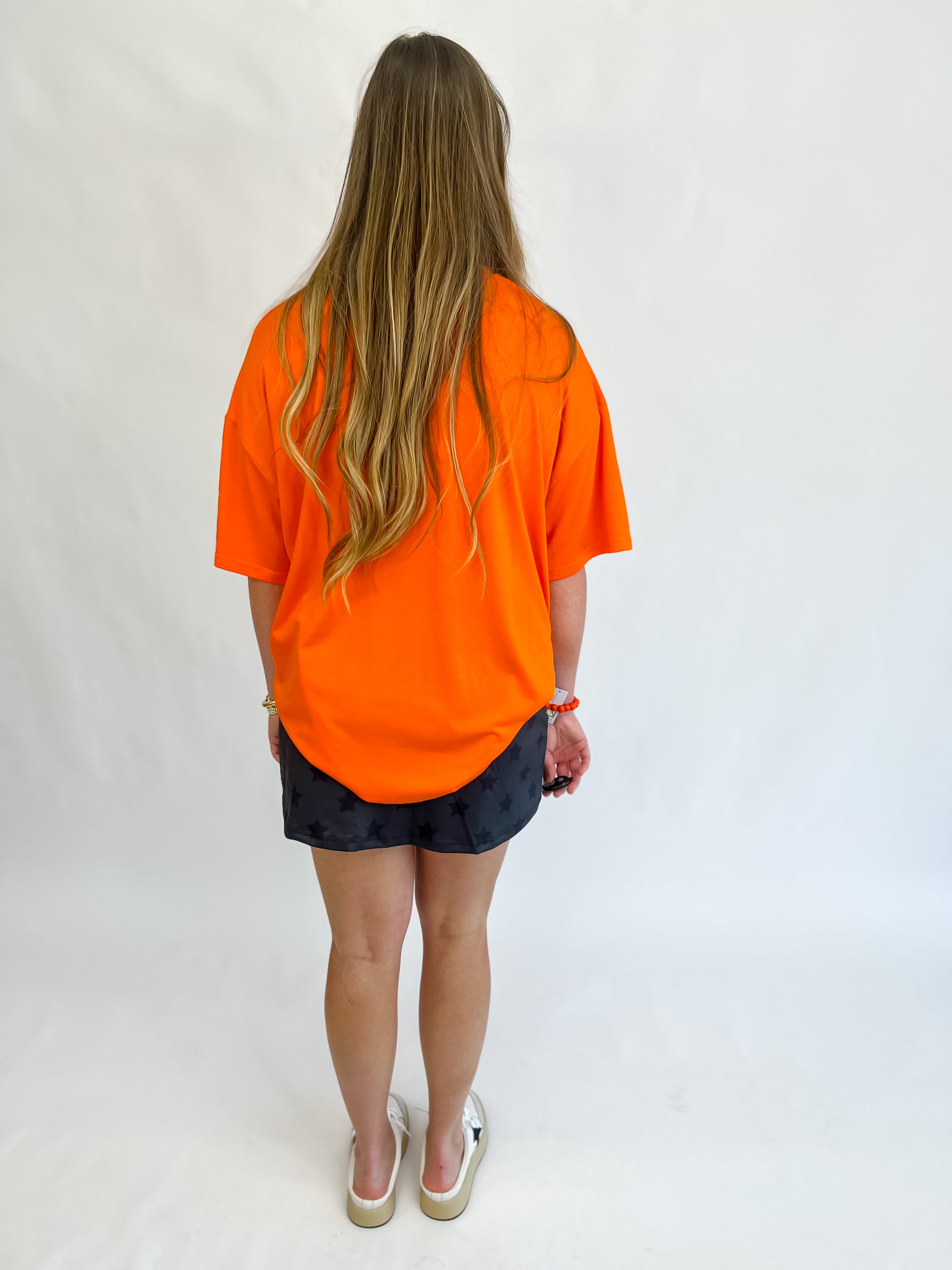 [Jess Lea] Embossed Go Team Tee - Orange