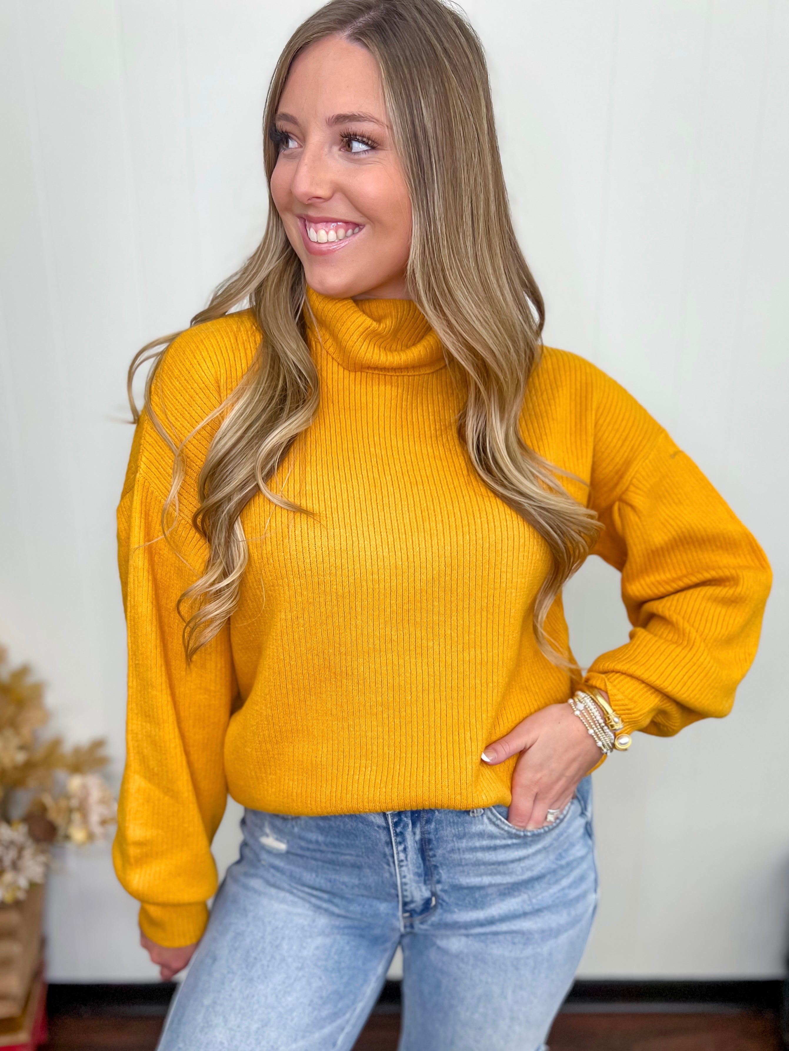 [Mud Pie] Roxie Turtleneck-Mustard