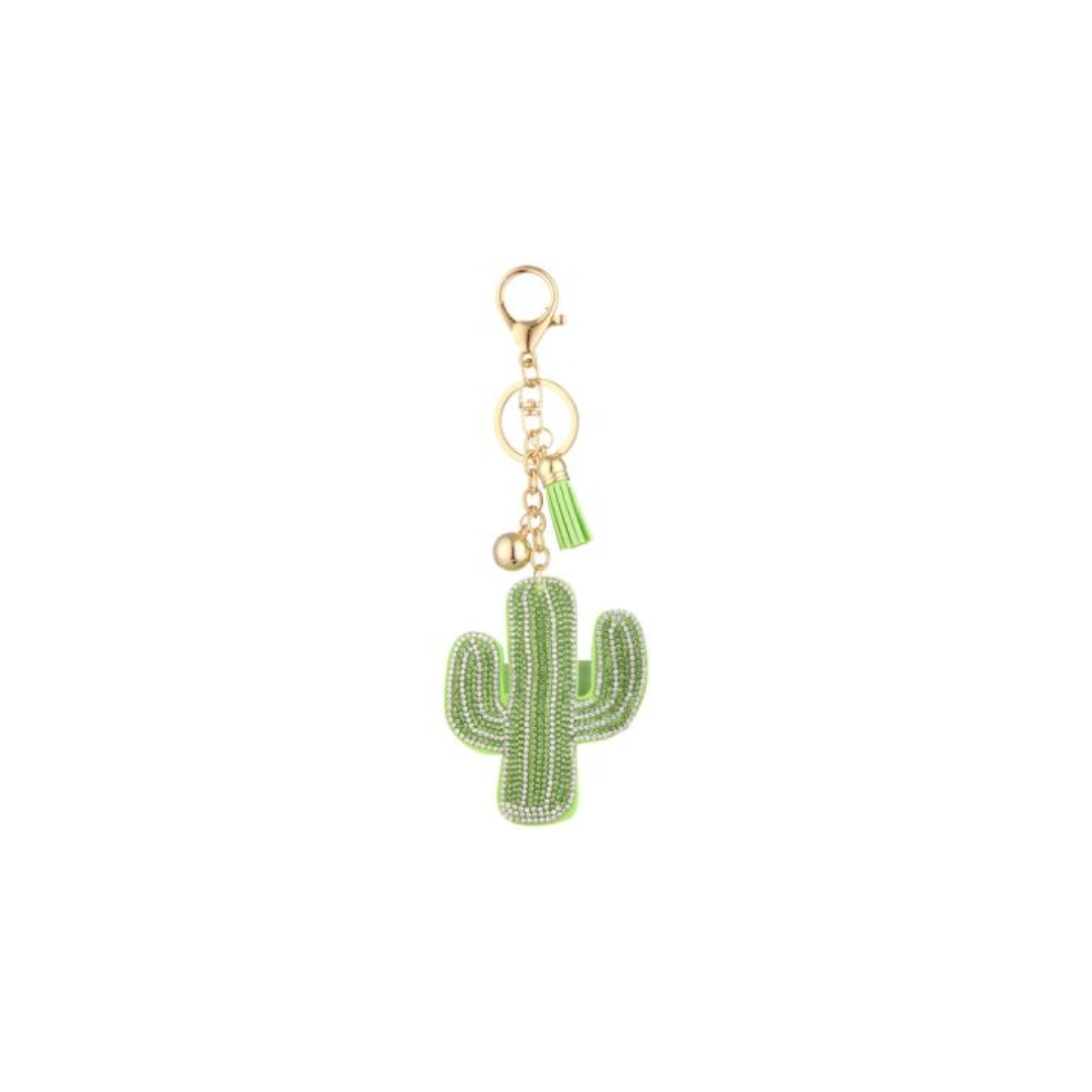 Lime Green Cactus Key Chain
