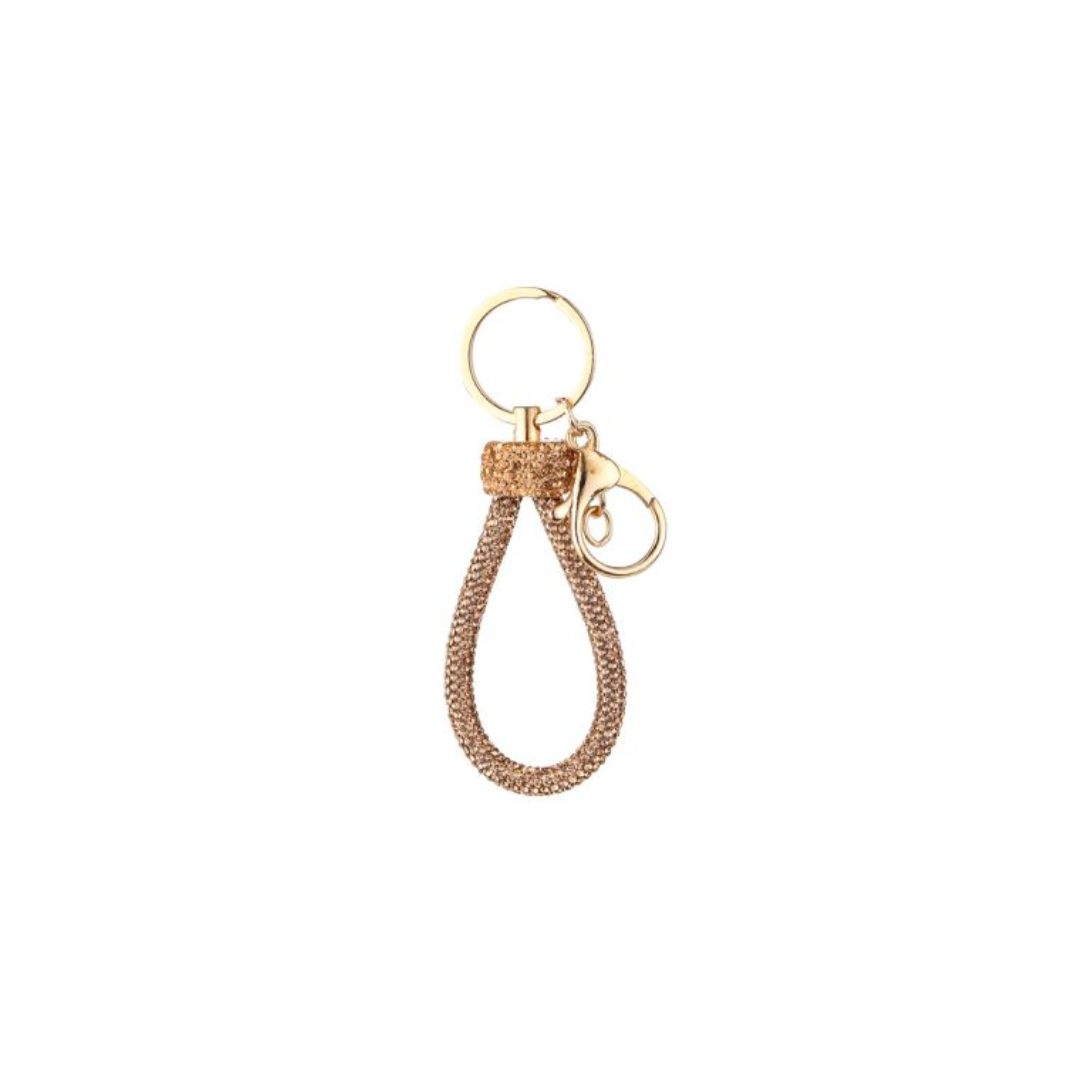 Sparkle Loop Key Chain-Rose Gold