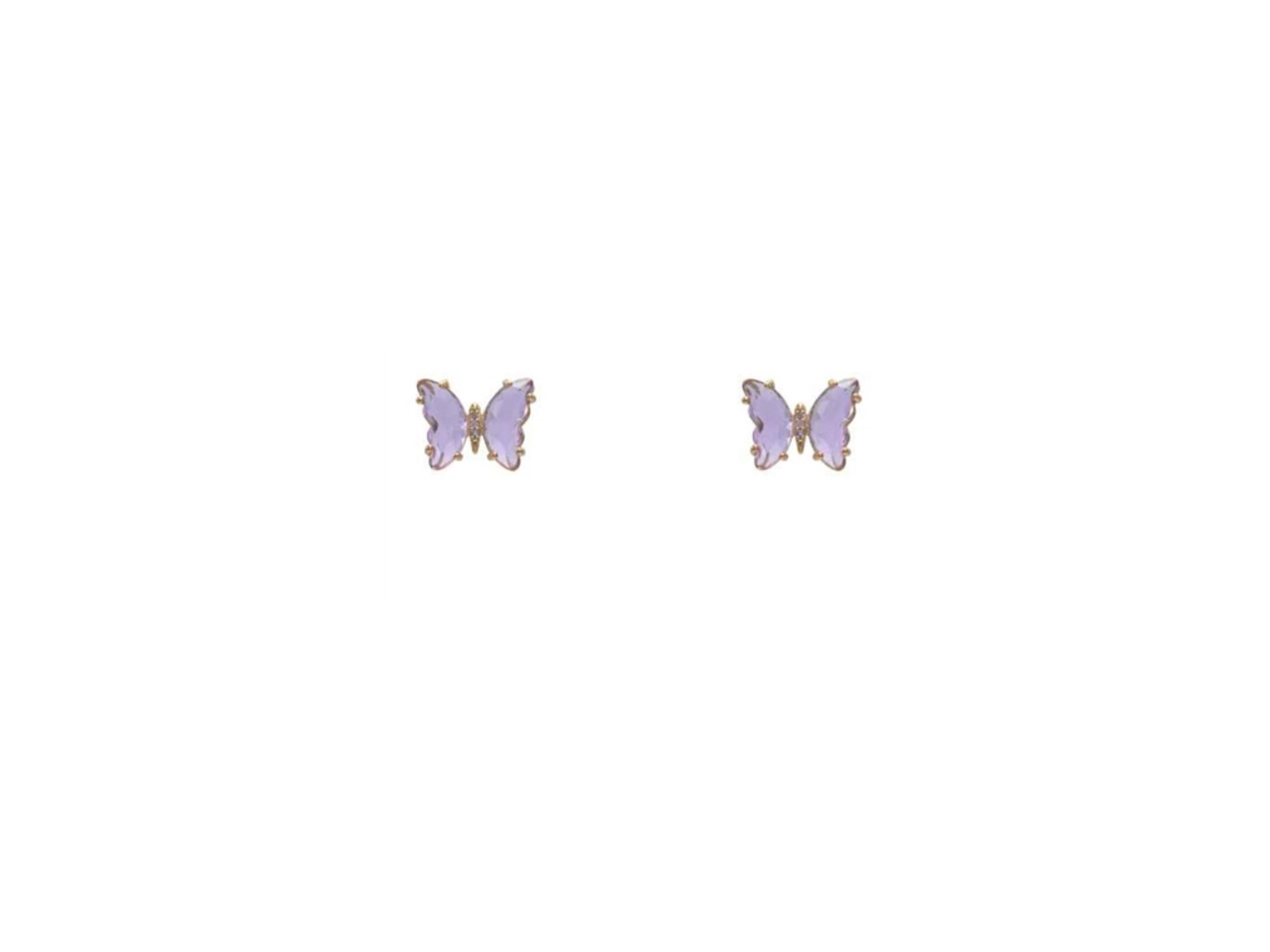 Chasing Butterflies Stud Earrings-Lavender