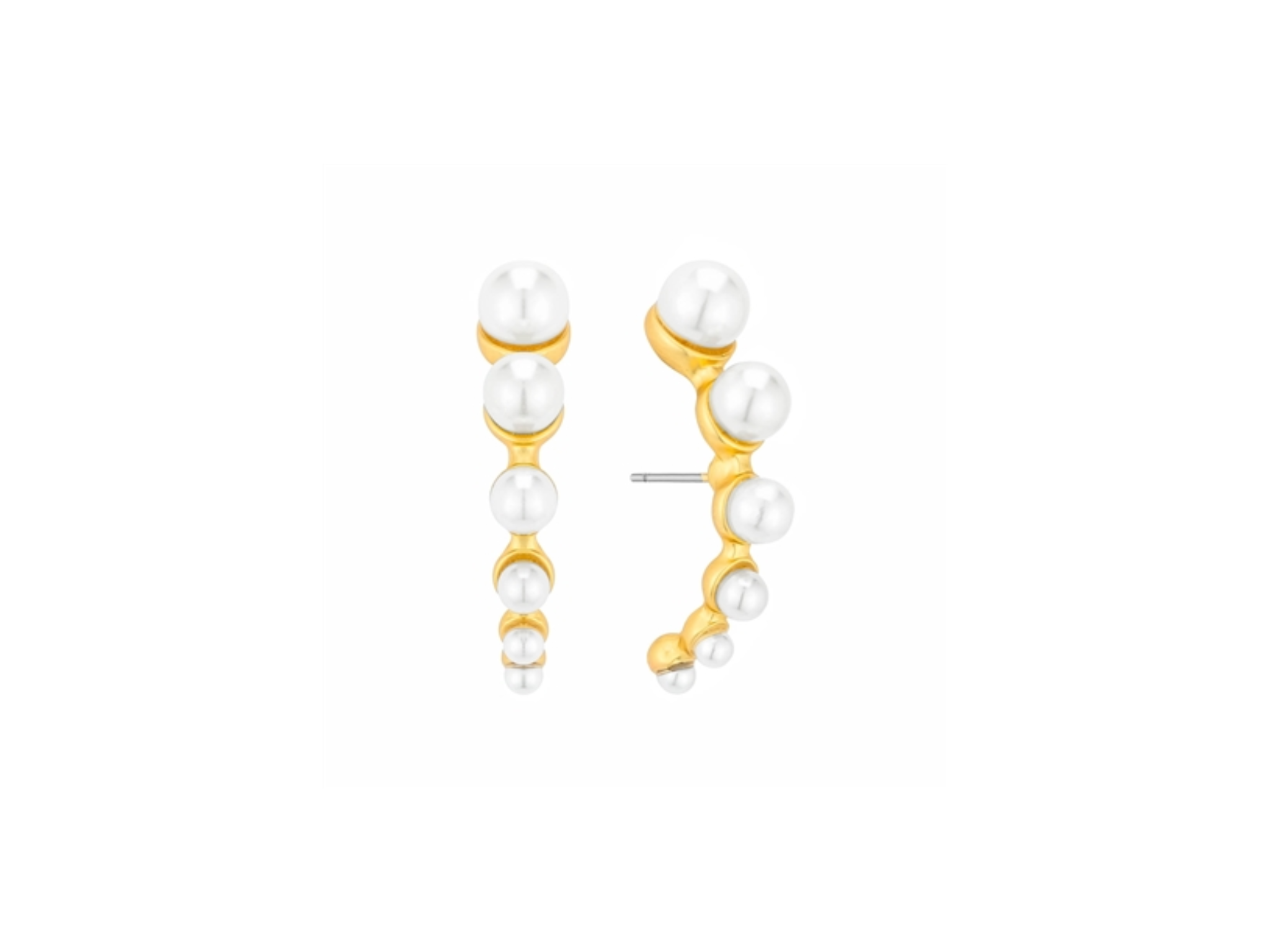 All About The Pearls Earrings-Gold