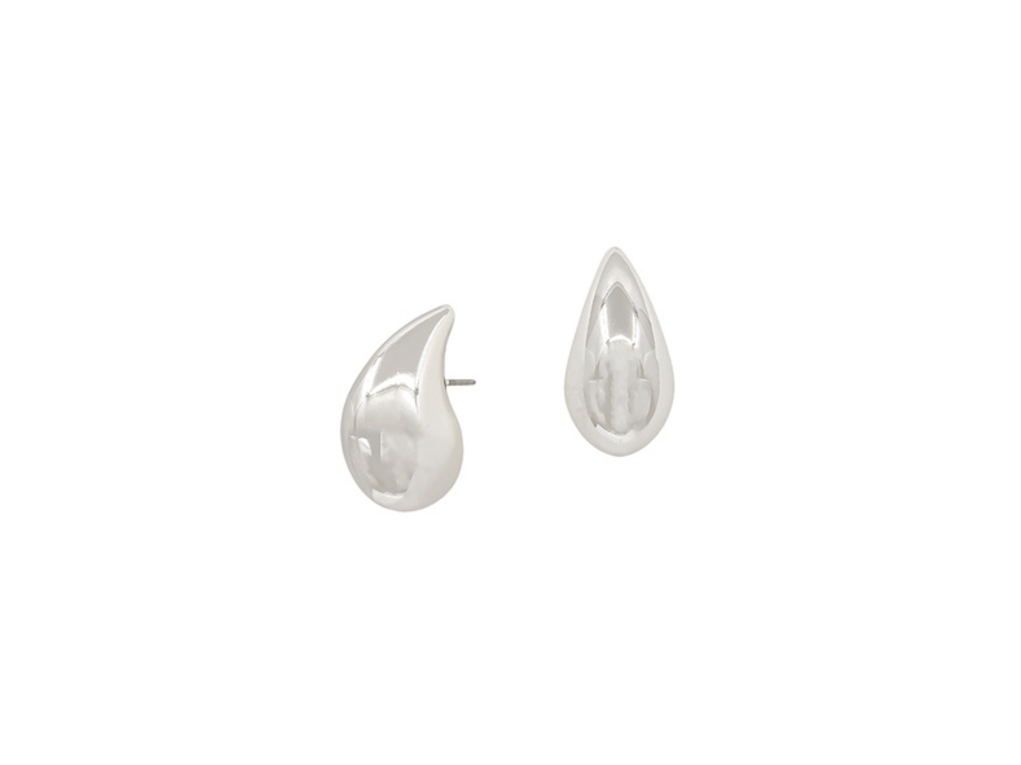 Silver Teardrop Stud Earrings