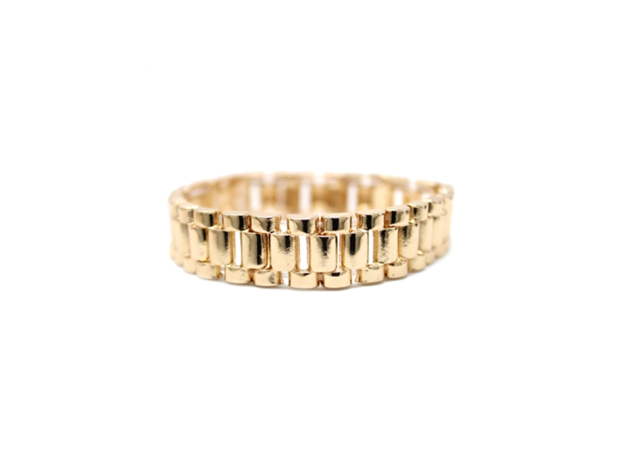 The Reese Textured Watch Band Bracelet-Gold