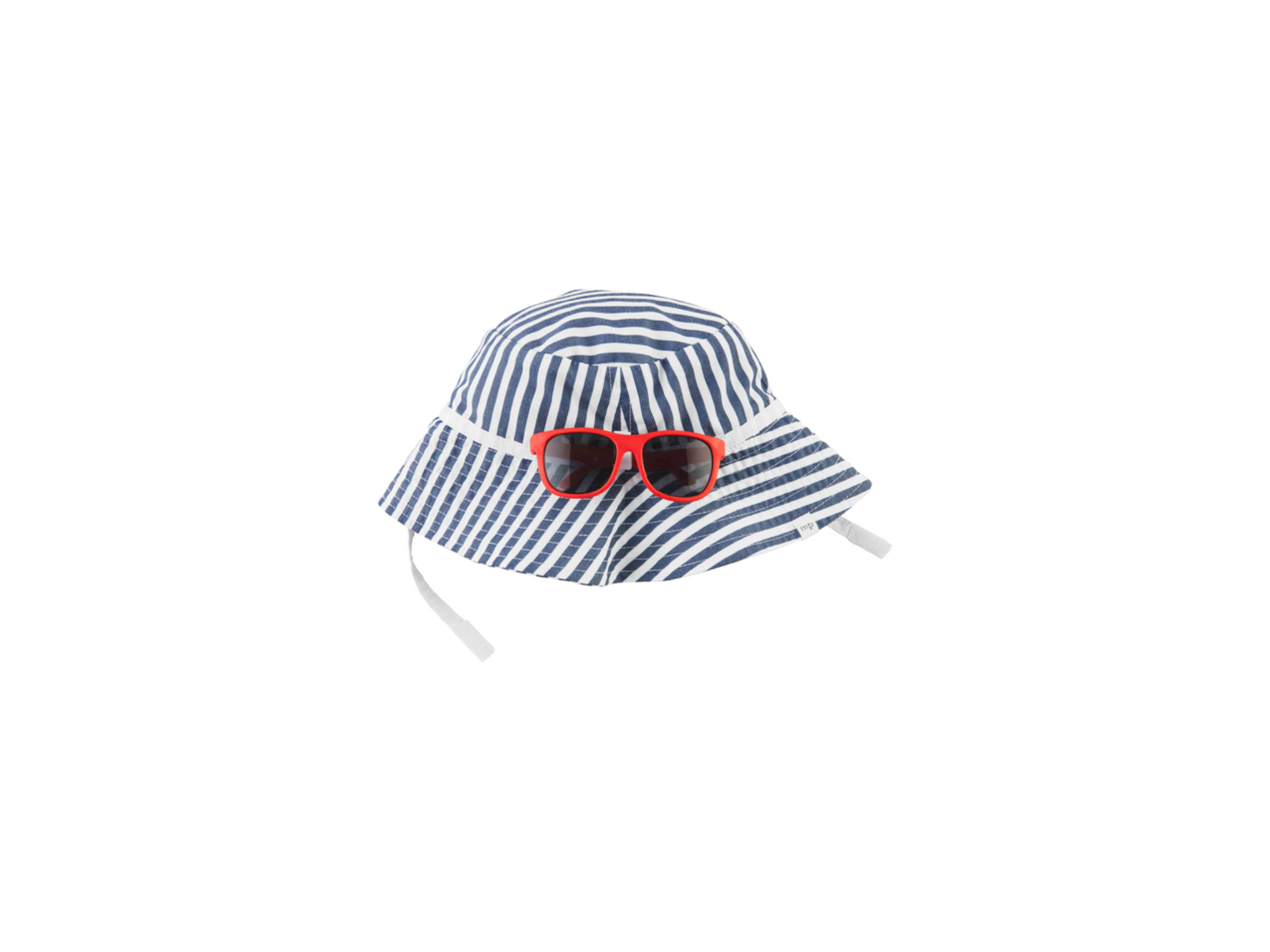 [Mud Pie]Blue Stripe Hat And Sunglasses