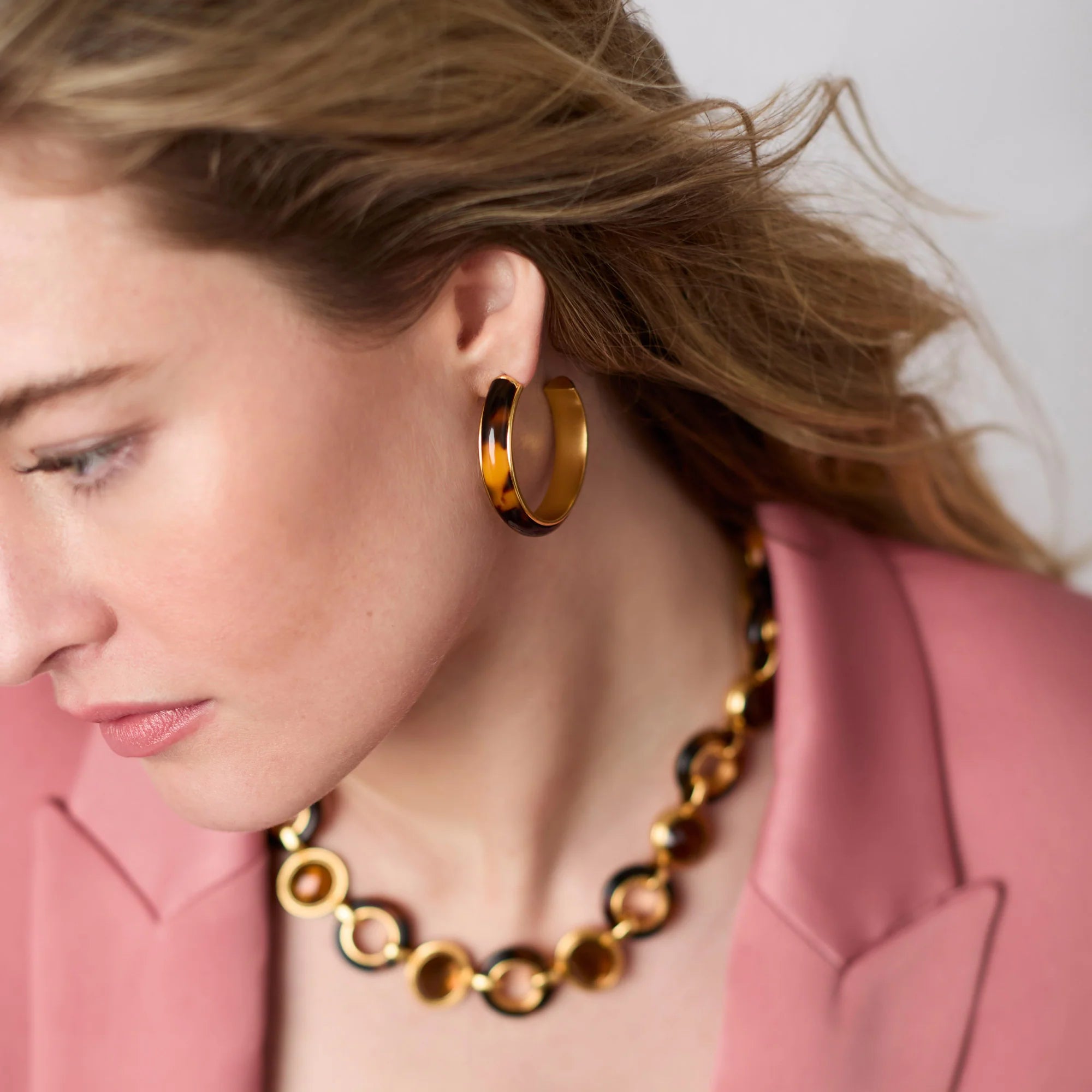 [Julie Vos]Carnaby Hoop-Tortoiseshell-M