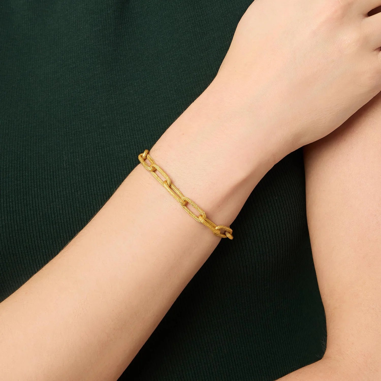 [Julie Vos] Cheval Paperclip Link Bracelet-Gold